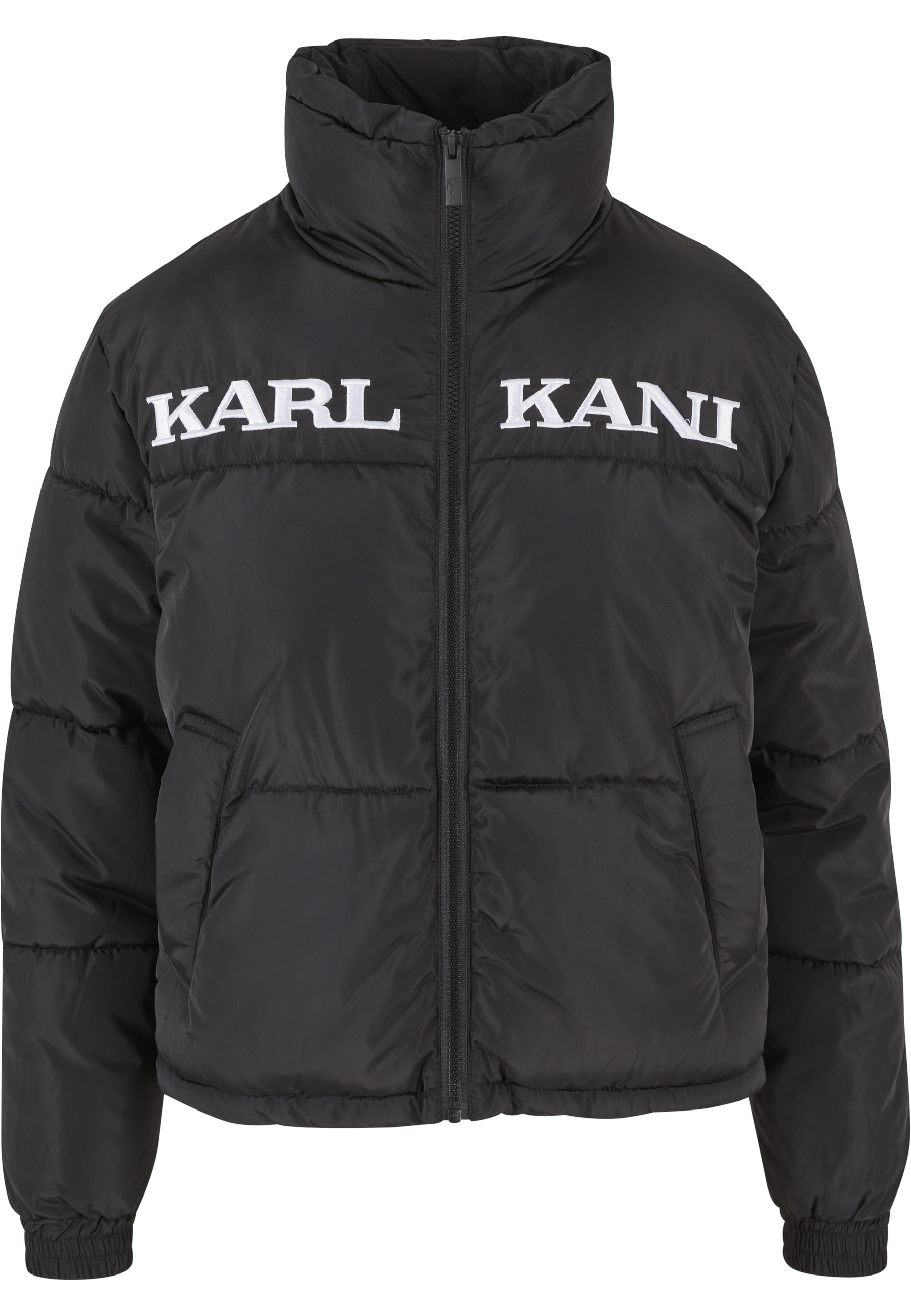 Karl Kani Trainingsjacke "Karl Kani Damen KW-JK012-001-01 KK Retro Essential Puffer Jacket" 1 Stk. tlg. ohne Kapuze