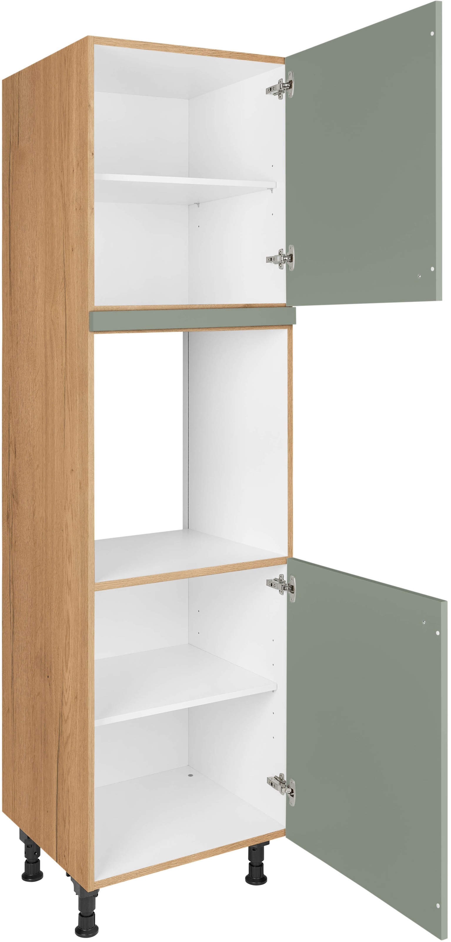 nobilia® Herdumbauschrank »"Cascada", Ausrichtung wählbar, mit zwei zusätzlichen Türen,«, vormontiert, Breite/Höhe: 60/167,8 cm