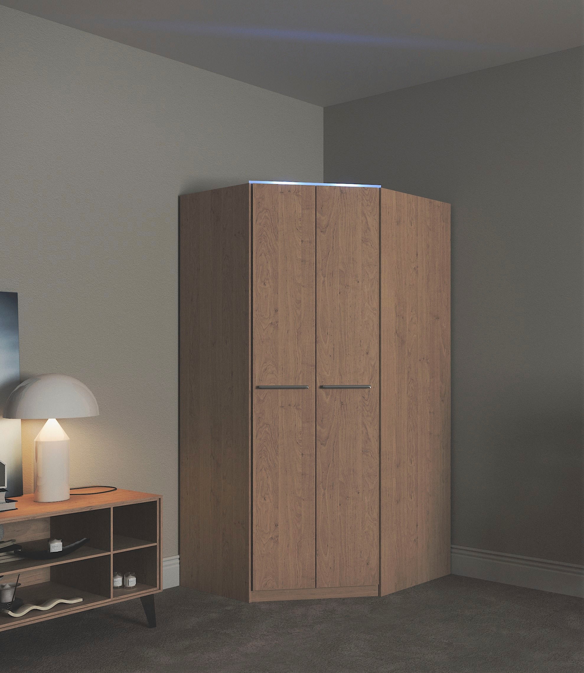 priess "Barcelona Kleiderschrank Ecklösung Raumwunder" in 2 Tiefen Schrank Eckschrank Garderobe