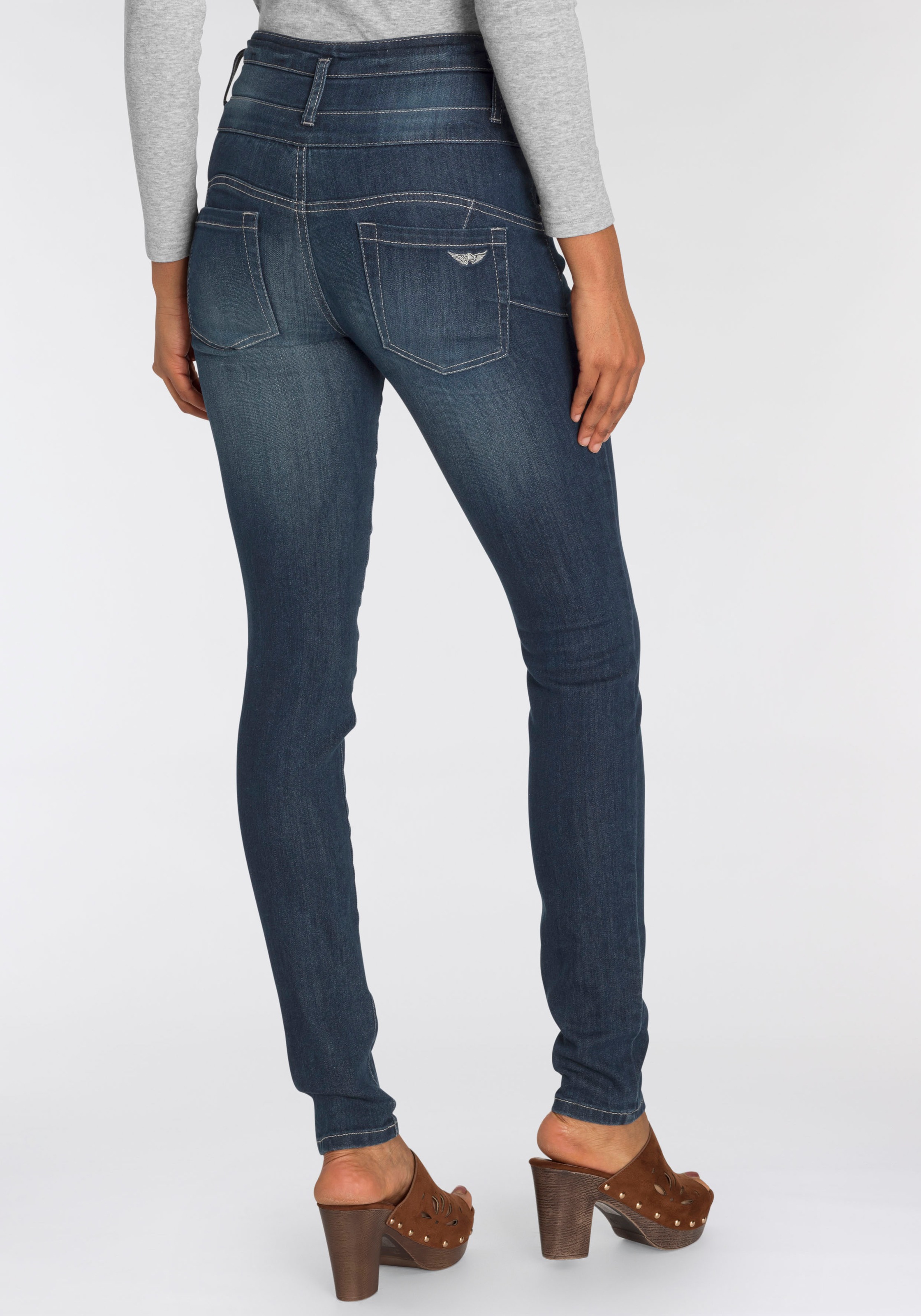 Arizona Slim-fit-Jeans "mit extra breitem Bund", High Waist günstig online kaufen