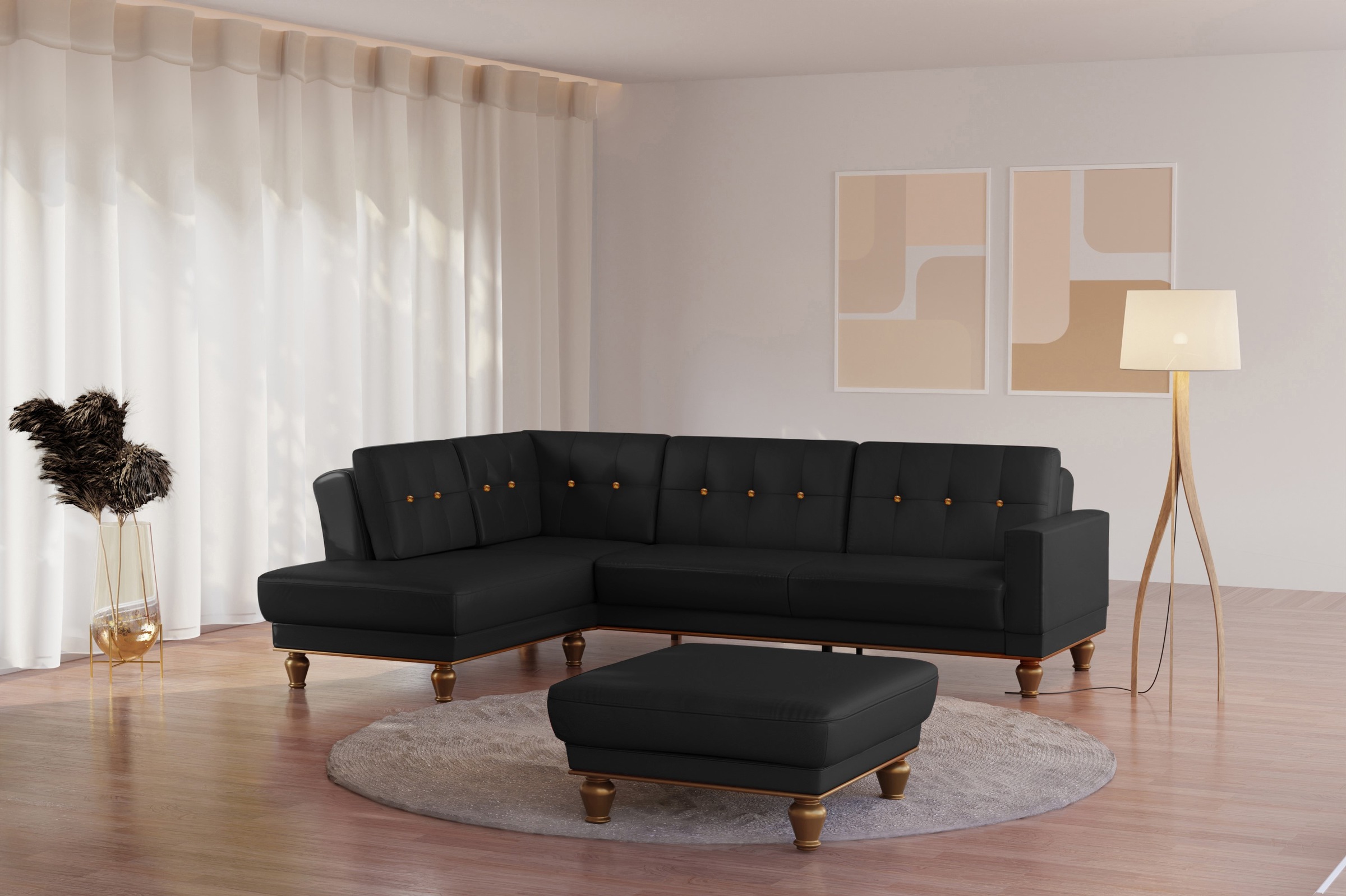 sit&more Ecksofa "Orient 5 L-Form" mit Strass-Stein, wahlweise mit Bettfunk günstig online kaufen