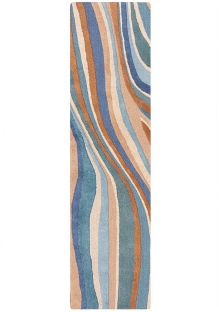 FLAIR RUGS Wollteppich »Abstract Flow«, rechteckig, 10 mm Höhe, Abstract Swirl Teppich