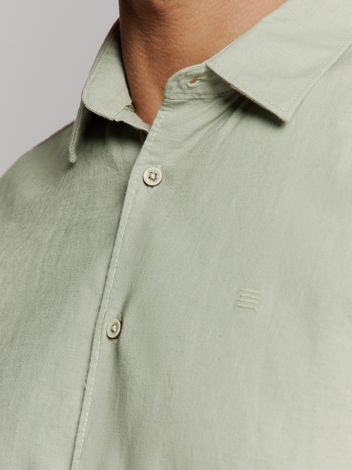 NO EXCESS Langarmhemd »No Excess Linnen shirt«