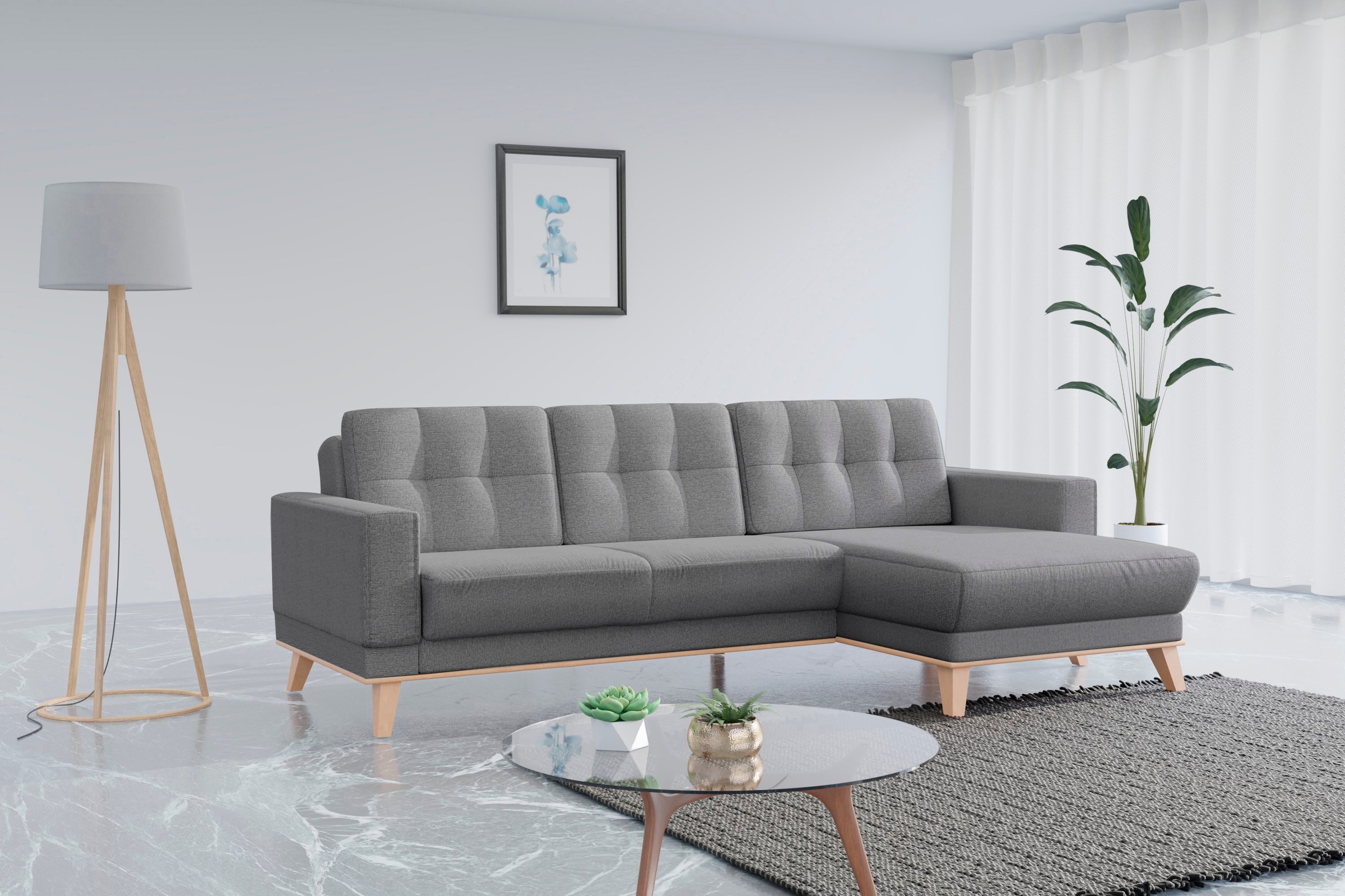 sit&more Ecksofa "Lavida L-Form", wahlweise mit Kippfunktion und Bettkasten günstig online kaufen