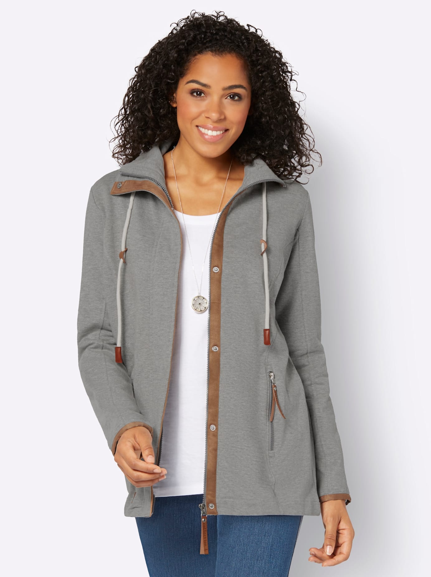 Casual Looks Shirtjacke "Sweatjacke" 1 Stk. tlg. günstig online kaufen