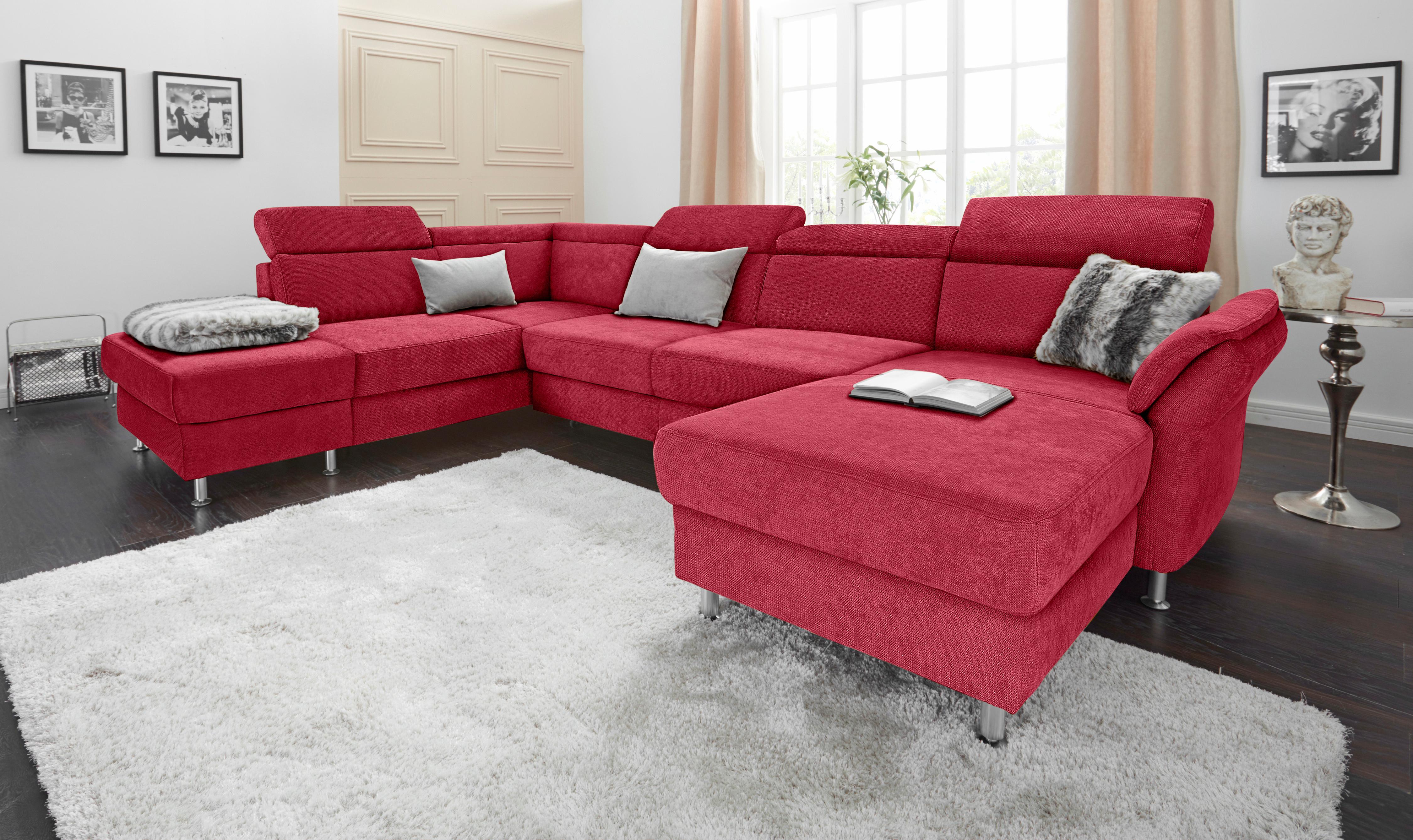 sit&more Wohnlandschaft "Avignon U-Form" optional Schlaffunktion & Stauraum, inklusive Kopfteilverstellung