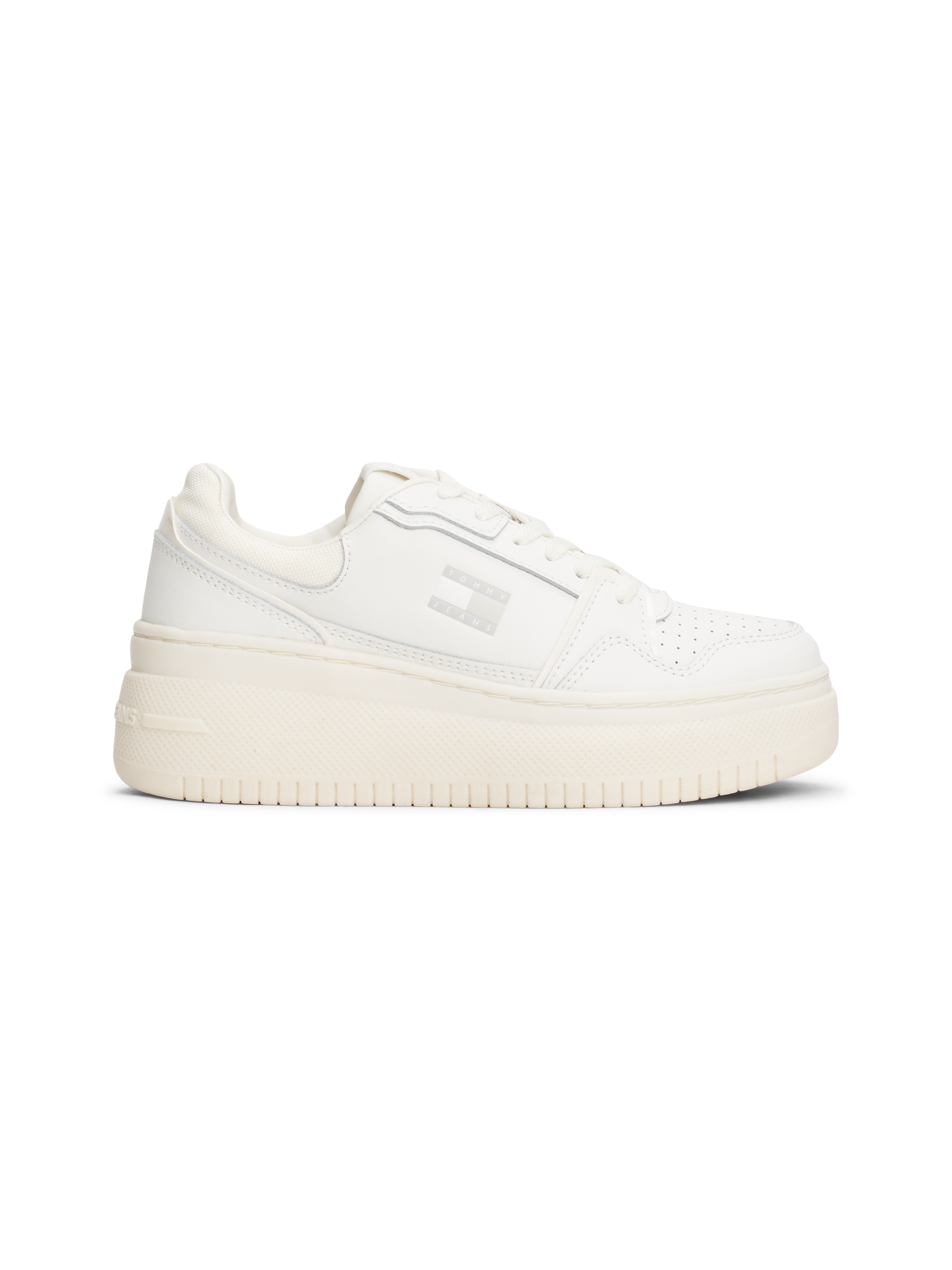 Thumbnail - Tommy Jeans Keilsneaker "TJW RETRO BASKET FLATFORM", Keilabsatz, Plateau, Freizeitschuh, Schnürschuh mit Lochmuster