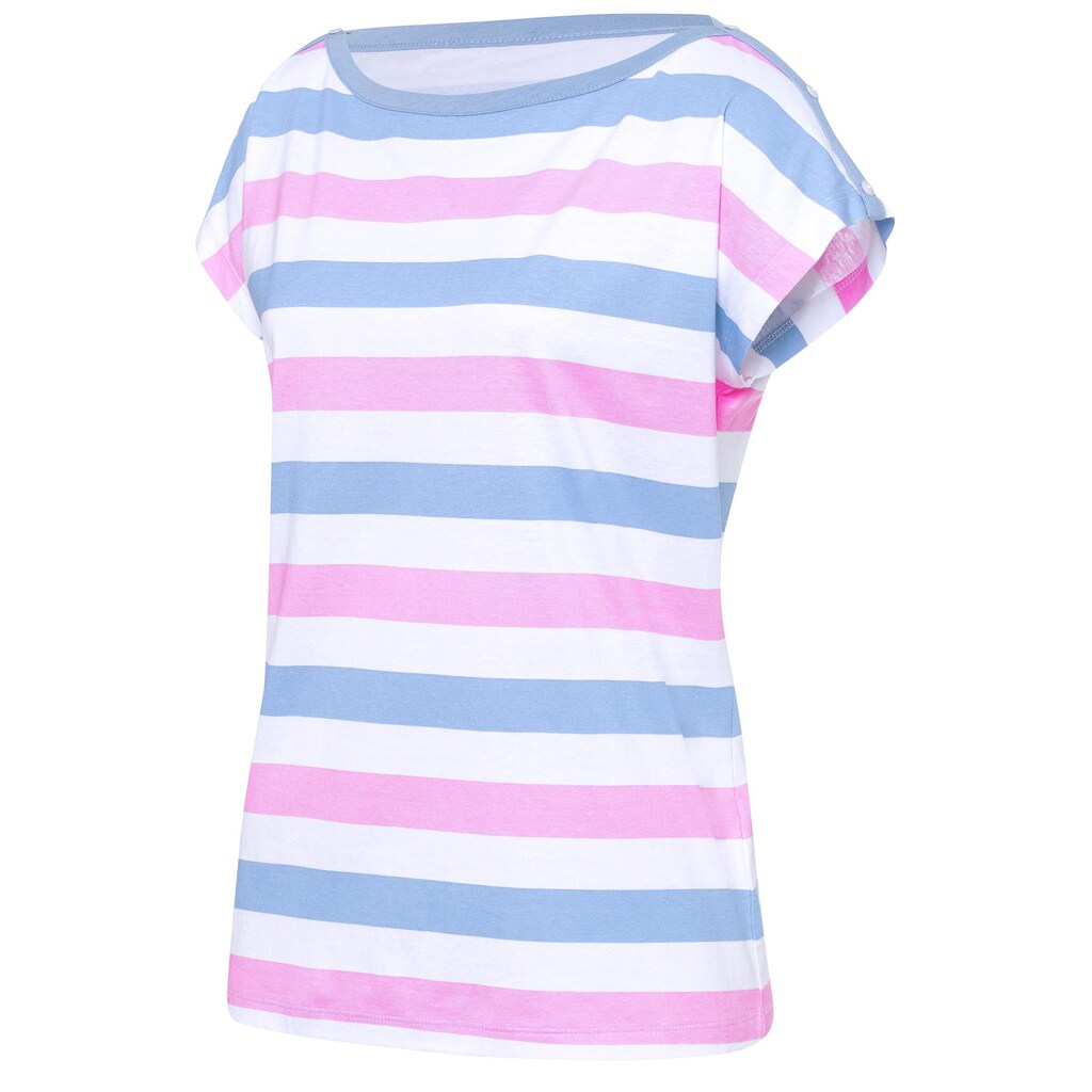 Damenmode Shirts & Sweatshirts Classic Basics T-Shirt »Shirt«, (1 tlg.) rosé-bleu-gestreift Damenmode Shirts & Sweatshirts Classic Basics T-Shirt »Shirt«, (1 tlg.) rosé-bleu-gestreift