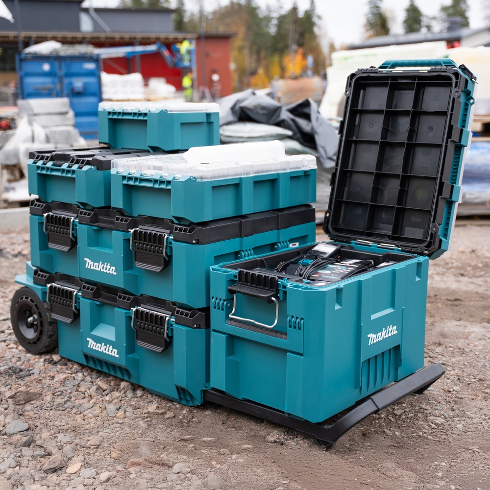 Makita Werkzeugbox »MAKTRAK Erweiterung  XL »P-91023« max. 45 kg, 58,49L« Effizientes Be- und Entladen mit dem MAKTRAK Koffer Sortiment