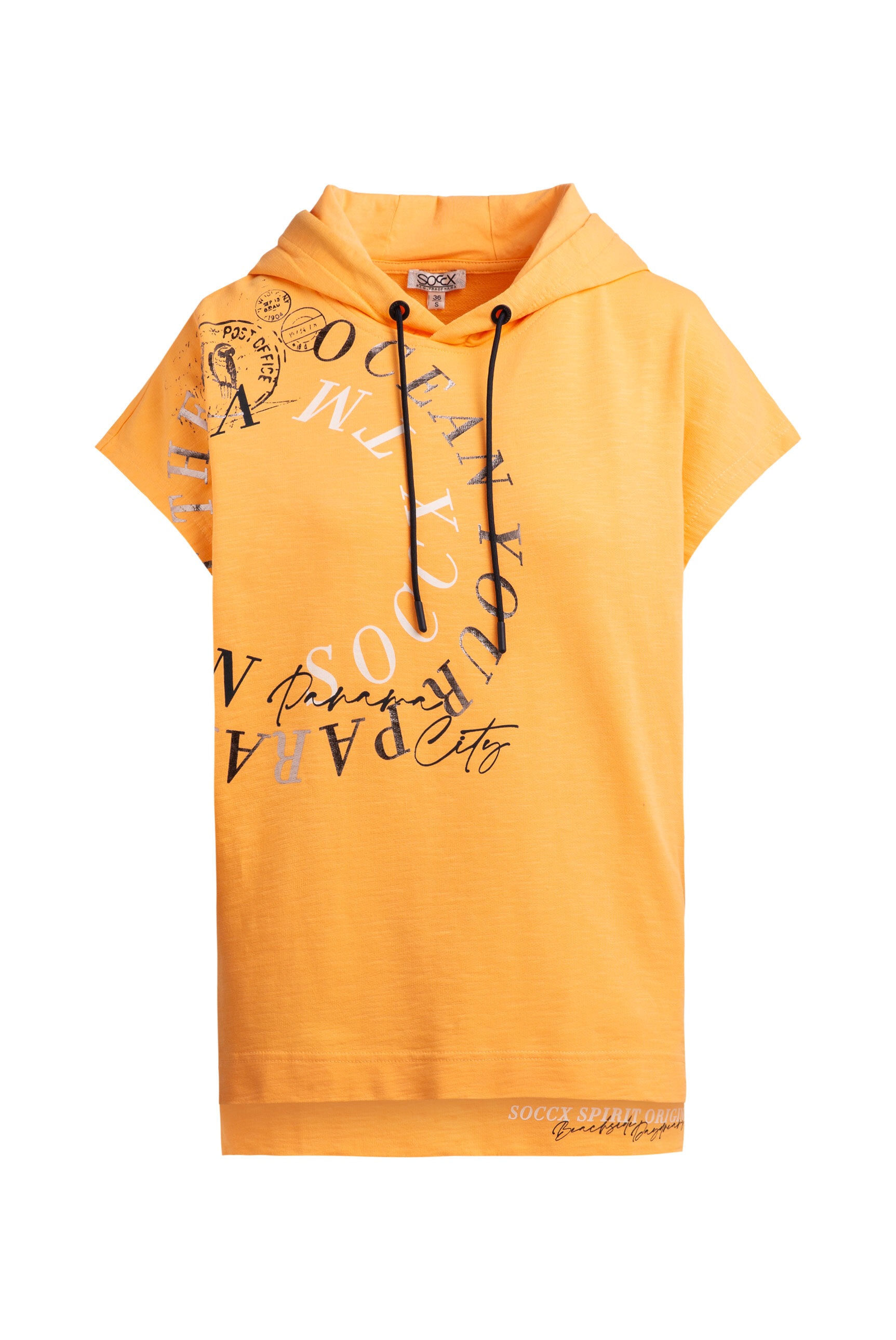 SOCCX Kapuzensweatshirt, mit überschnittener Schulter & Seitenschlitze günstig online kaufen