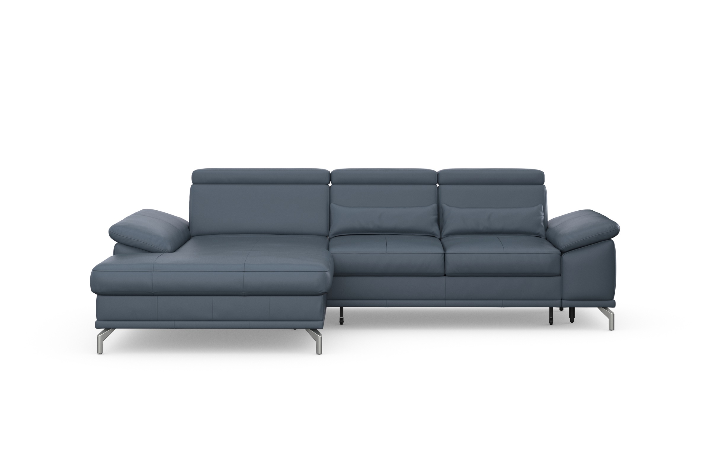 sit&more Ecksofa »Cabrio L-Form, mit Sitztiefenverstellung, Arm- und Kopfteilverstellung«, 2 Nierenkissen, Federkern, optional Bettfunktion und Stauraum