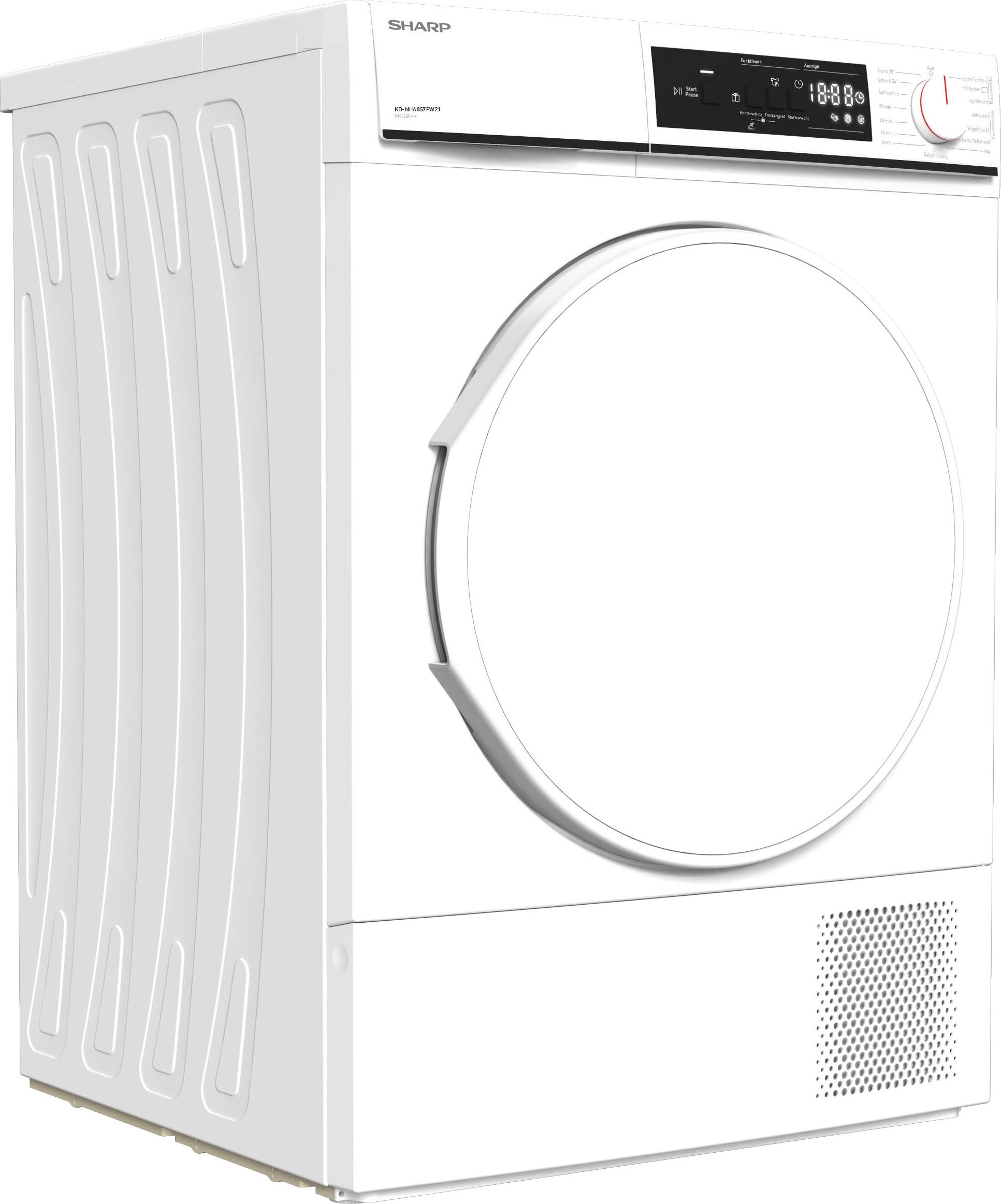 Sharp Wärmepumpentrockner "KD-NHA8S7PW21-DE" Serie T 8 günstig online kaufen
