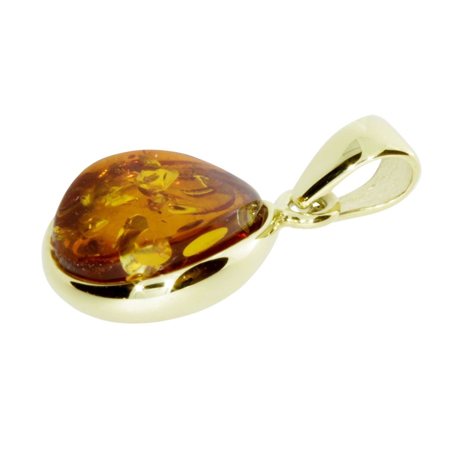 OSTSEE-SCHMUCK Kettenanhänger »- Classic 12x9 mm - Gold 585/000 - Bernstein«
