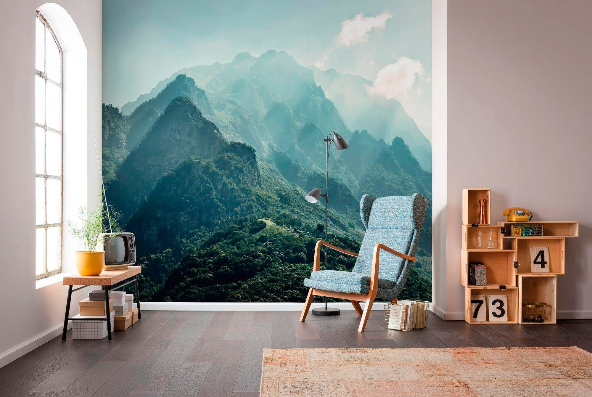 Komar Vliestapete »Digitaldruck Vlies - The Summit - Größe 300 x 250 cm«, bedruckt, Wohnzimmer, Schlafzimmer