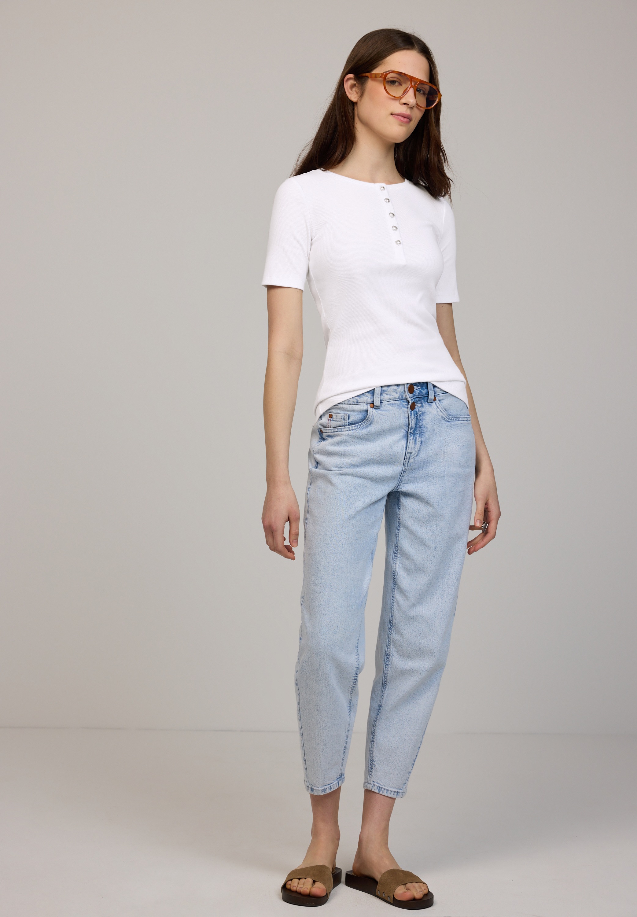 STREET ONE STUDIO T-Shirt aus Baumwolle mit Stretchante