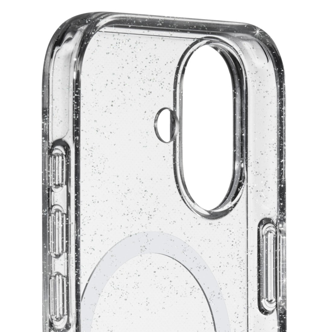White Diamonds Smartphone-Hülle »Cover "Mag Glitter" für Apple iPhone 17, Transparent« Anti-Vergilbung, Kraztschutz, Stoßfeste Ecken