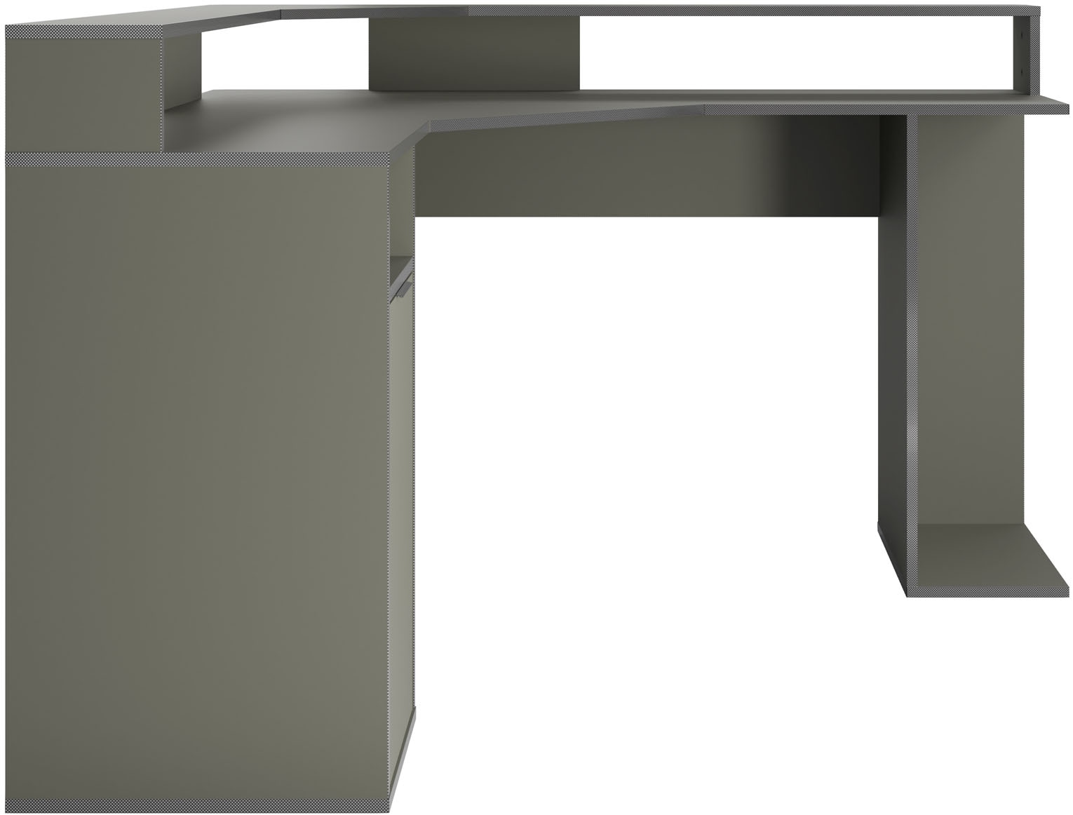 INOSIGN Eckschreibtisch »Omaha«, Gamingtisch mit Tür, Towerfach und Monitorablage, Breite 139 cm