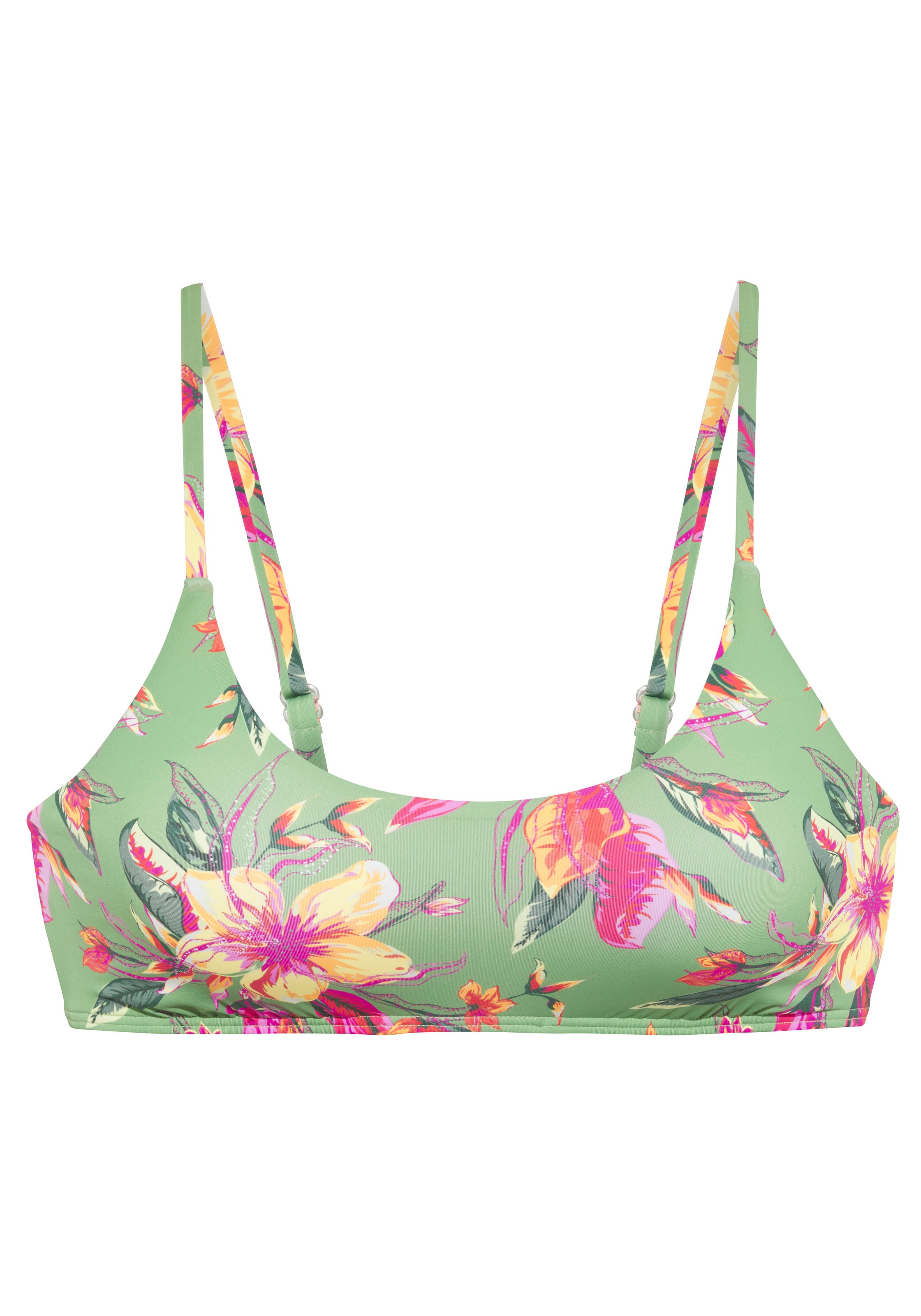 LASCANA Bustier-Bikini-Top "Malia", mit tropischem Print günstig online kaufen