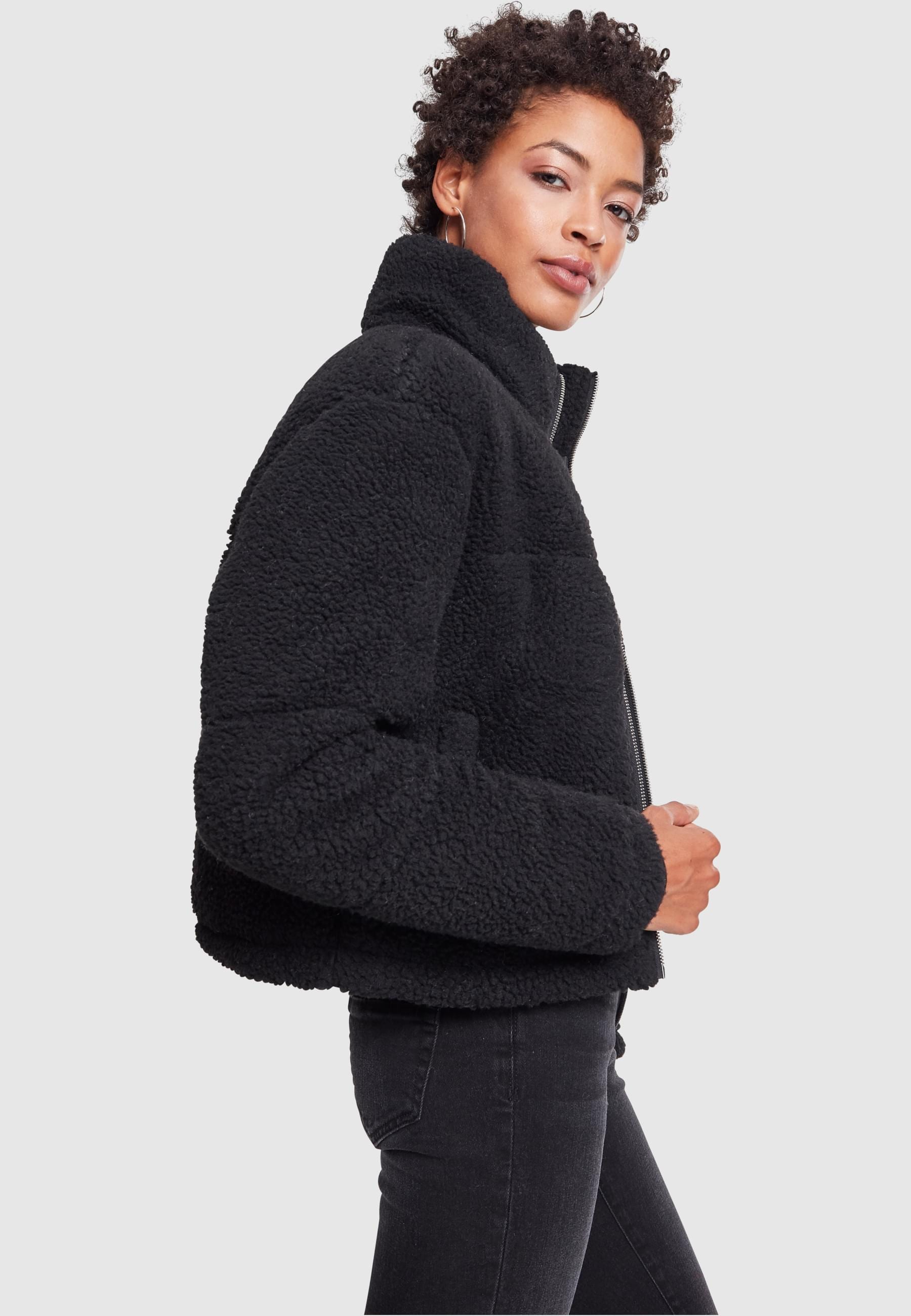 URBAN CLASSICS Winterjacke »Urban Classics Damen Ladies Boxy Sherpa Puffer Jacket«, (1 St.), ohne Kapuze