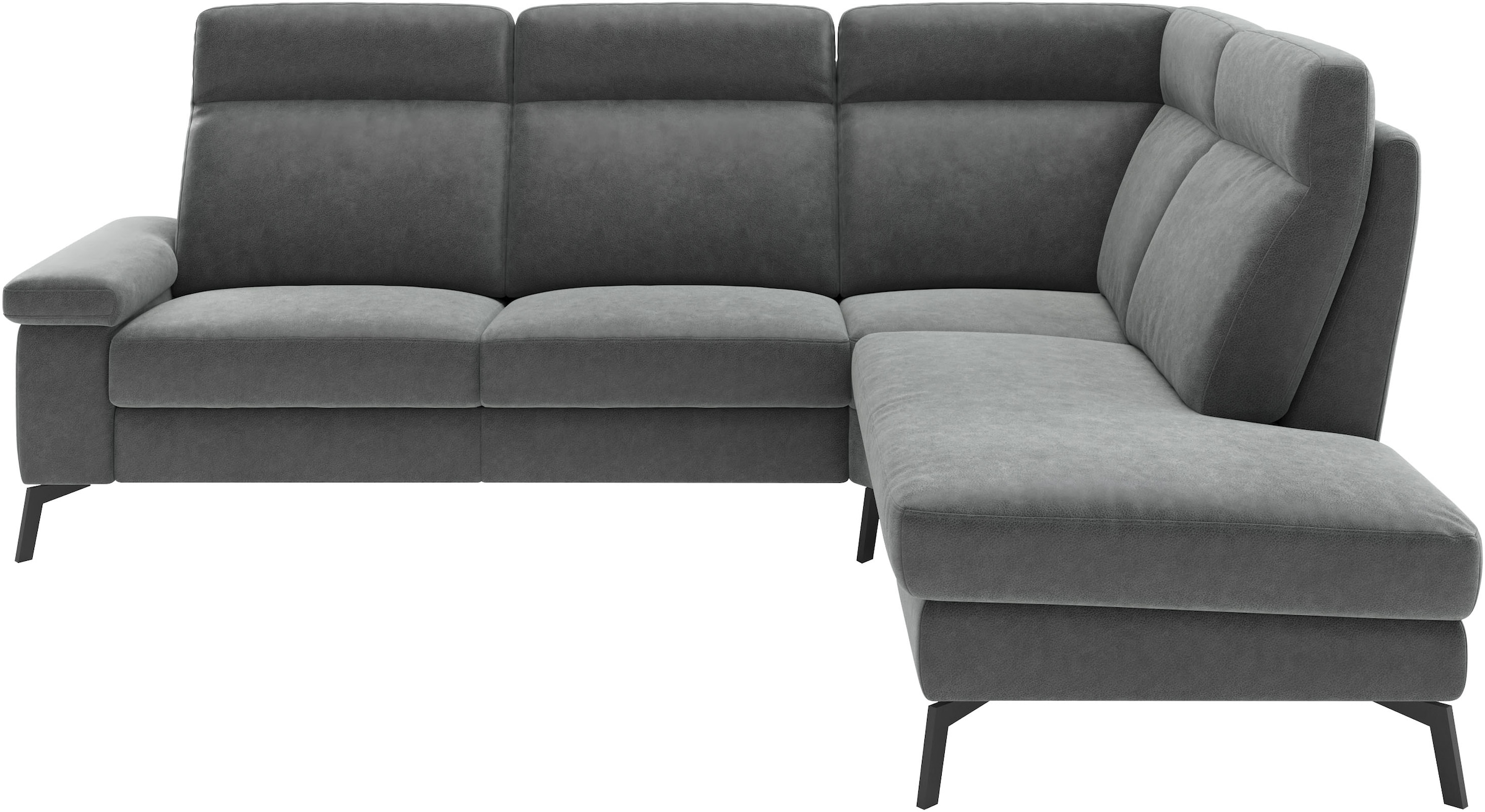 Home affaire Ecksofa "Nalani, optionaler Sitzauszug, Breite: 252 cm" Komfortabler Federkernsitz, großzügige Ecke, klappbare Armlehne