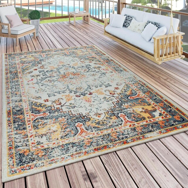 Paco Home Teppich »Artigo 428«, rechteckig, Kurzflor, Orient-Optik, Vintage  Design, In- und Outdoor geeignet | BAUR