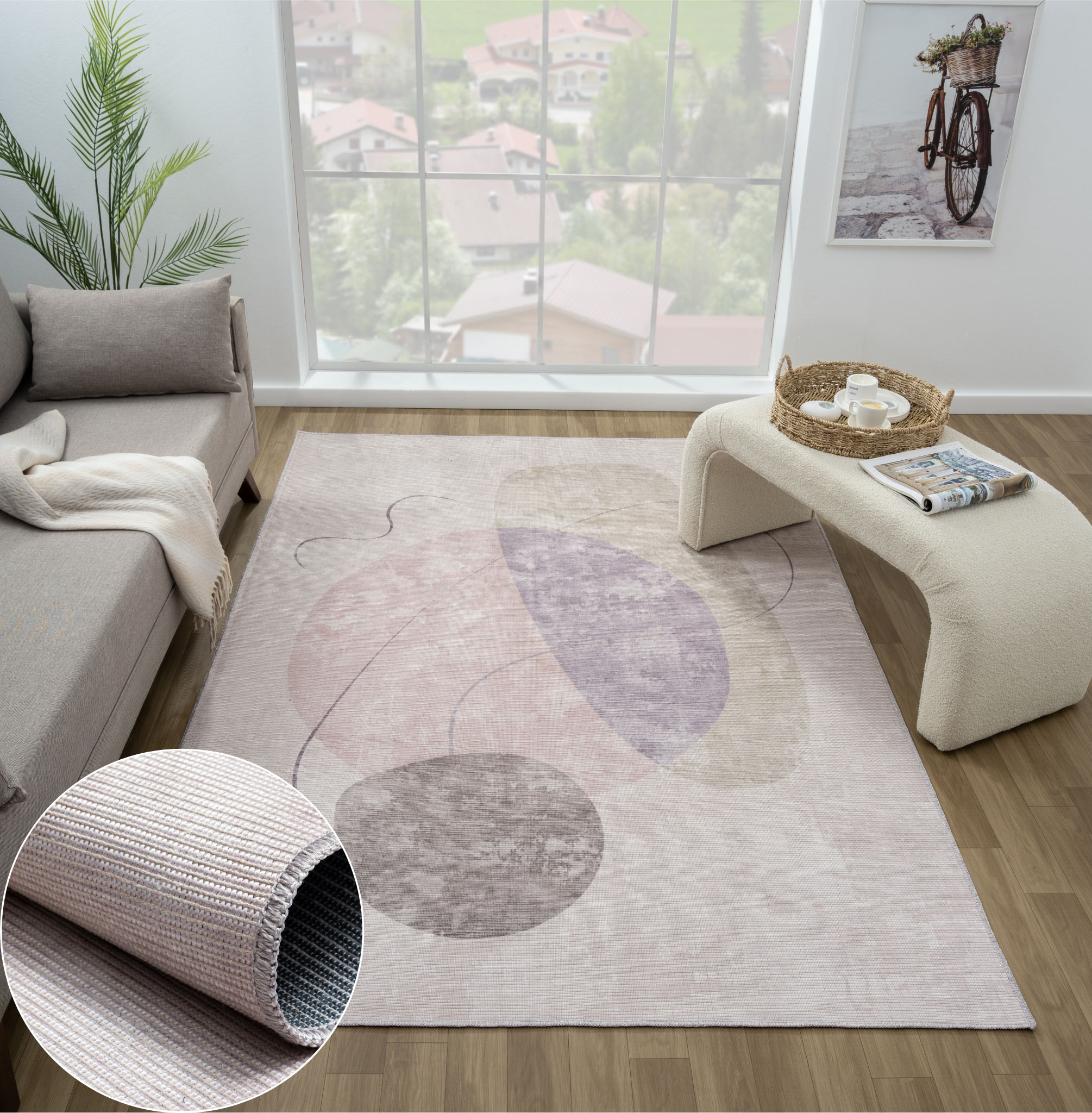 Myflair Möbel & Accessoires Outdoorteppich "Owen, LAGERRÄUMUNG" rechteckig 10 mm Höhe bedruckt, modernes Design, In- & Outdoor geeignet, waschbar