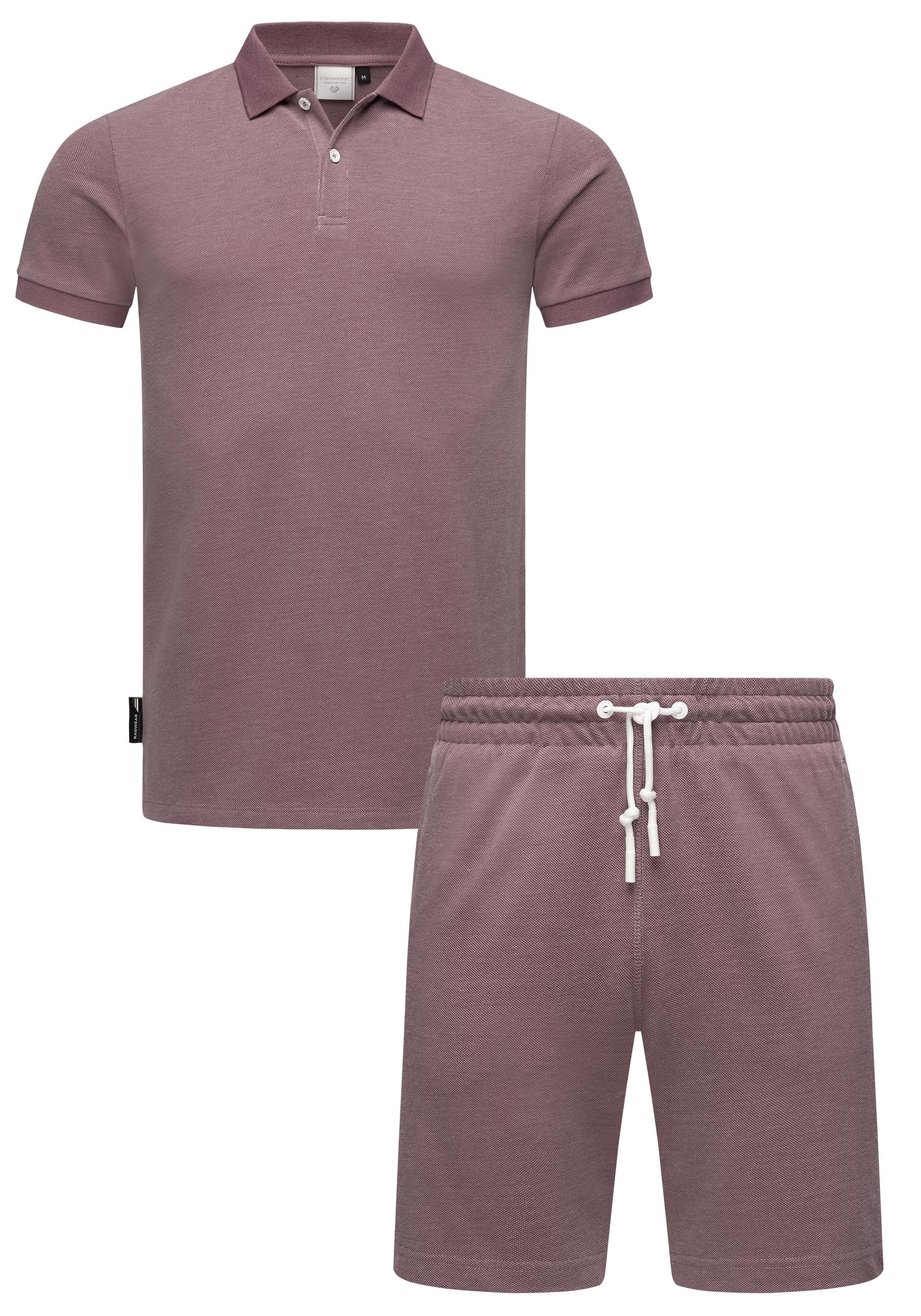 Ragwear Poloshirt "Set Porpi" 2 Stk. Modisches Herren Set aus Hemd und kurzer Hose