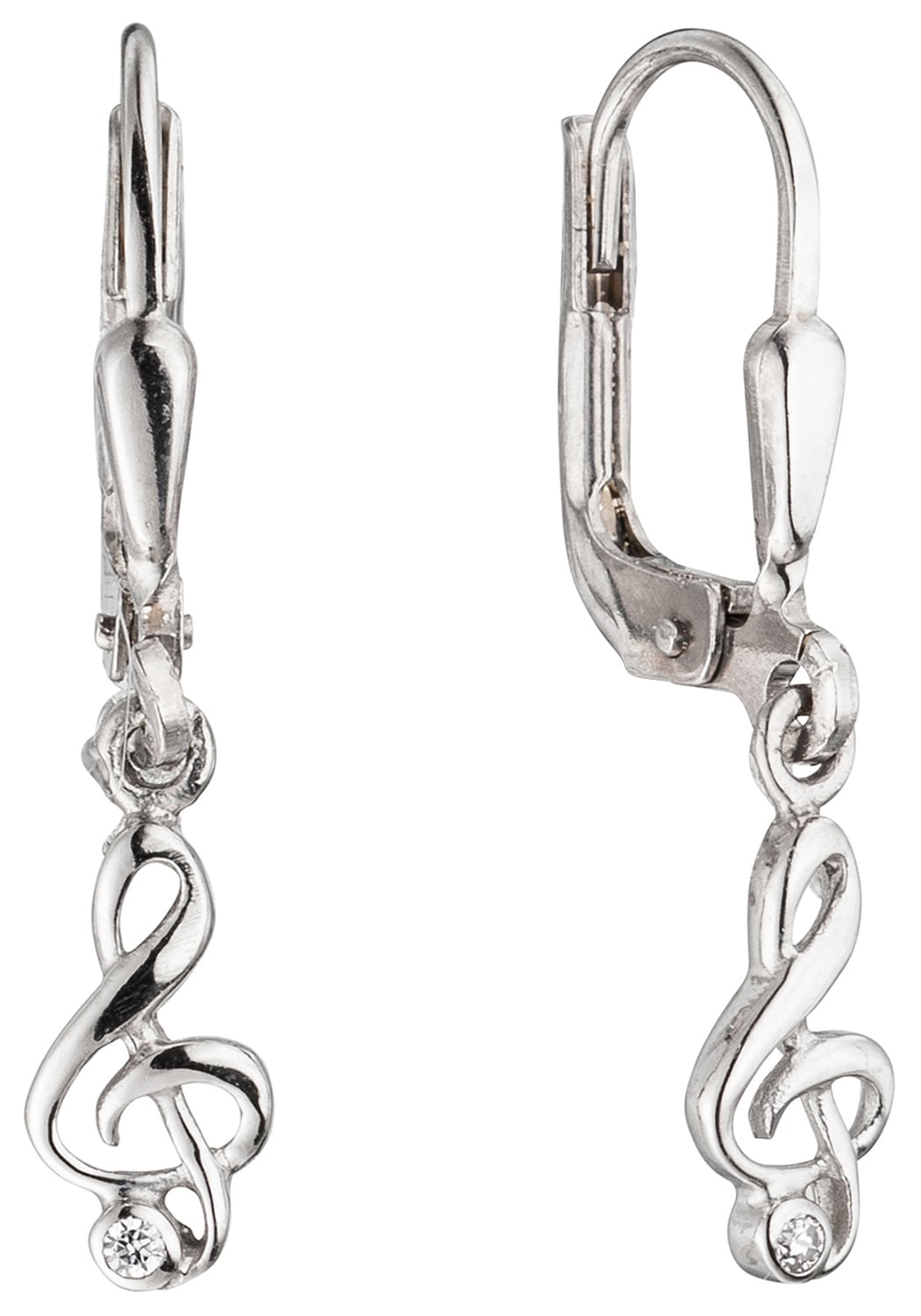 JOBO Paar Ohrhänger »Notenschlüssel«, 925 Silber mit Zirkonia online kaufen  | BAUR