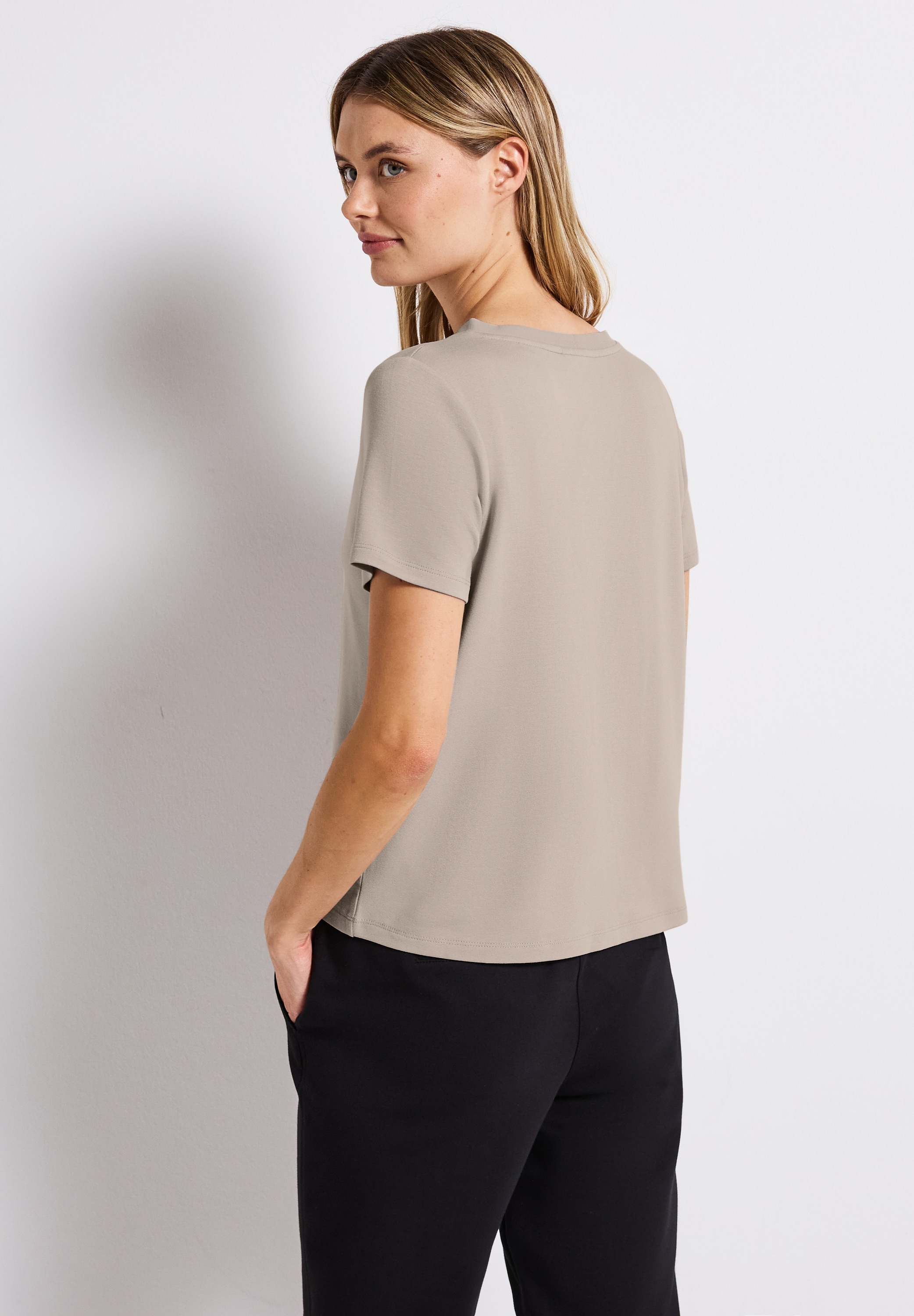 STREET ONE T-Shirt, aus strecthigem Viskosematerial