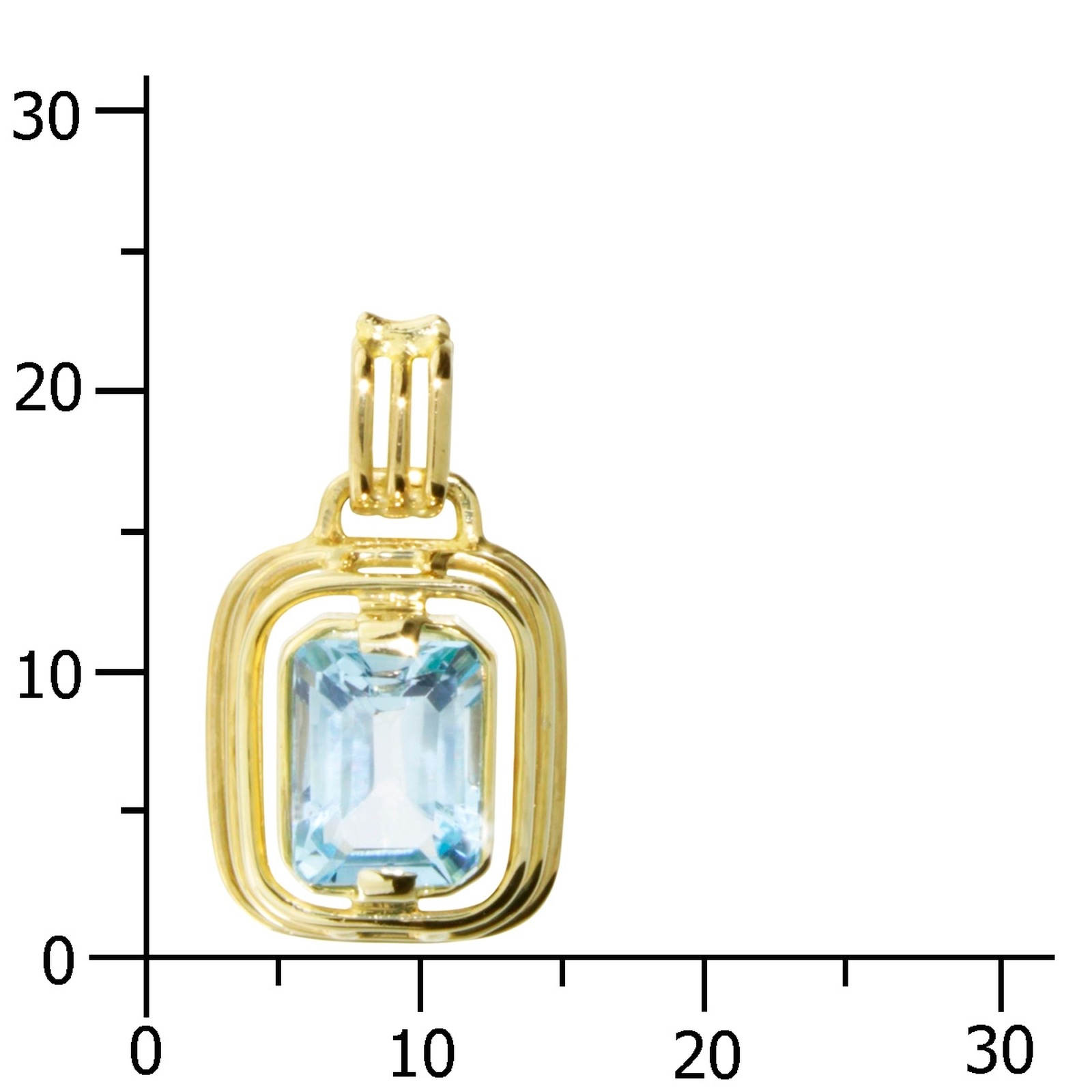 OSTSEE-SCHMUCK Kettenanhänger »- Sinah - Gold 333/000 - Blautopas«