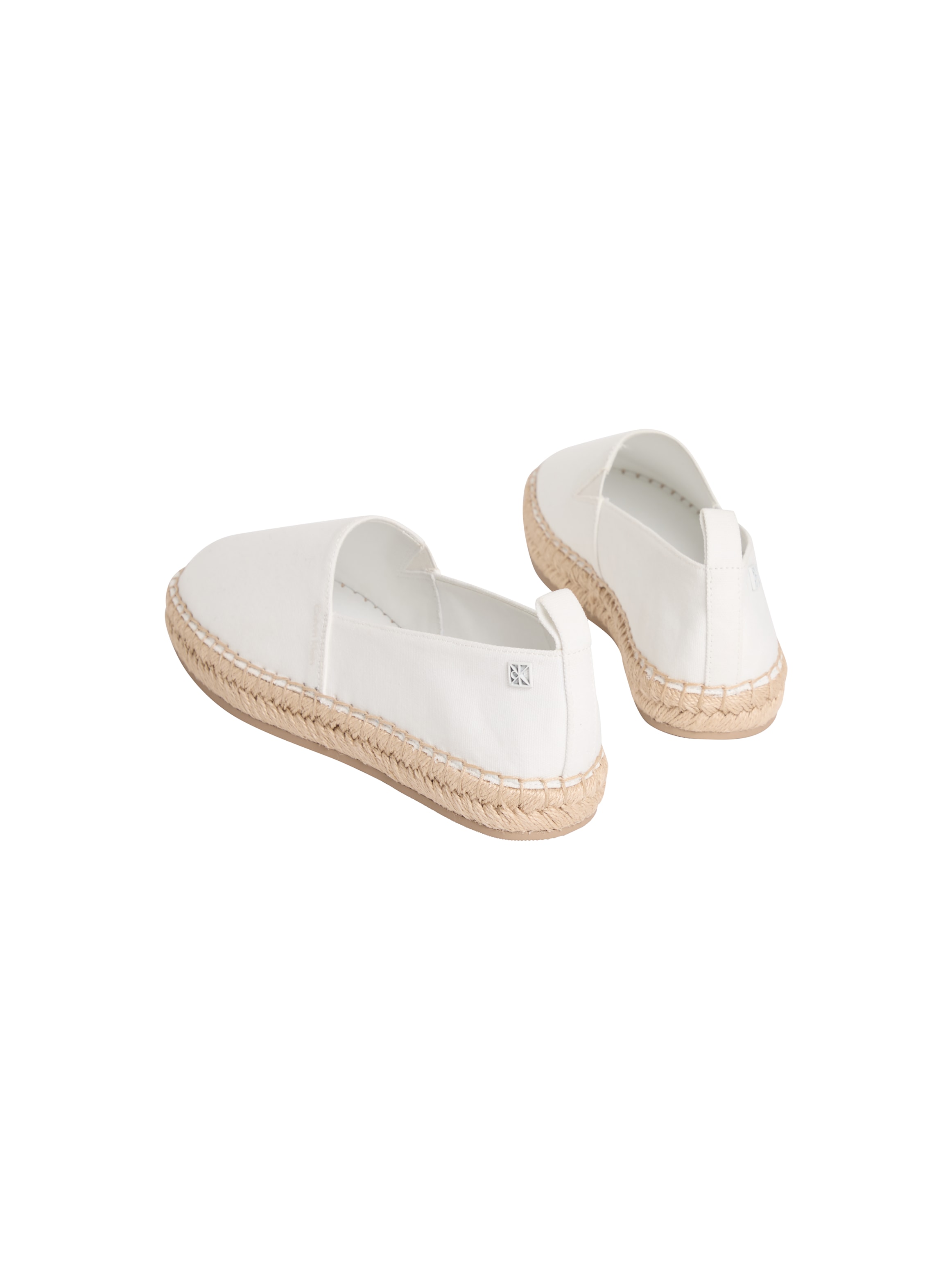 Calvin Klein Espadrille »OBLIQUE ESPADRILLE CANVAS«  Slipper, Flats, Mokassin, Schlupfschuh mit Bastumrahmung