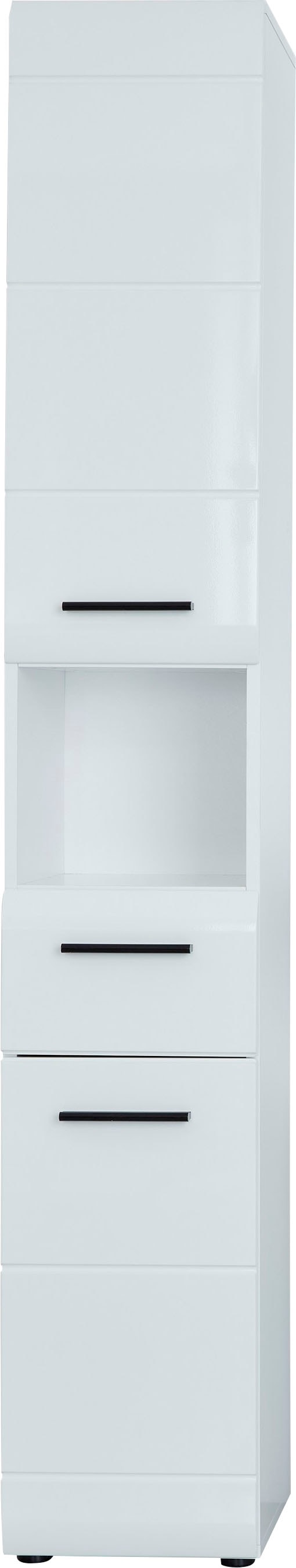 INOSIGN Badmöbel-Set »Sovana«, (Set, 5 St.), Badezimmermöbel mit Hochglanzfronten inklusive Aufsatzleuchte
