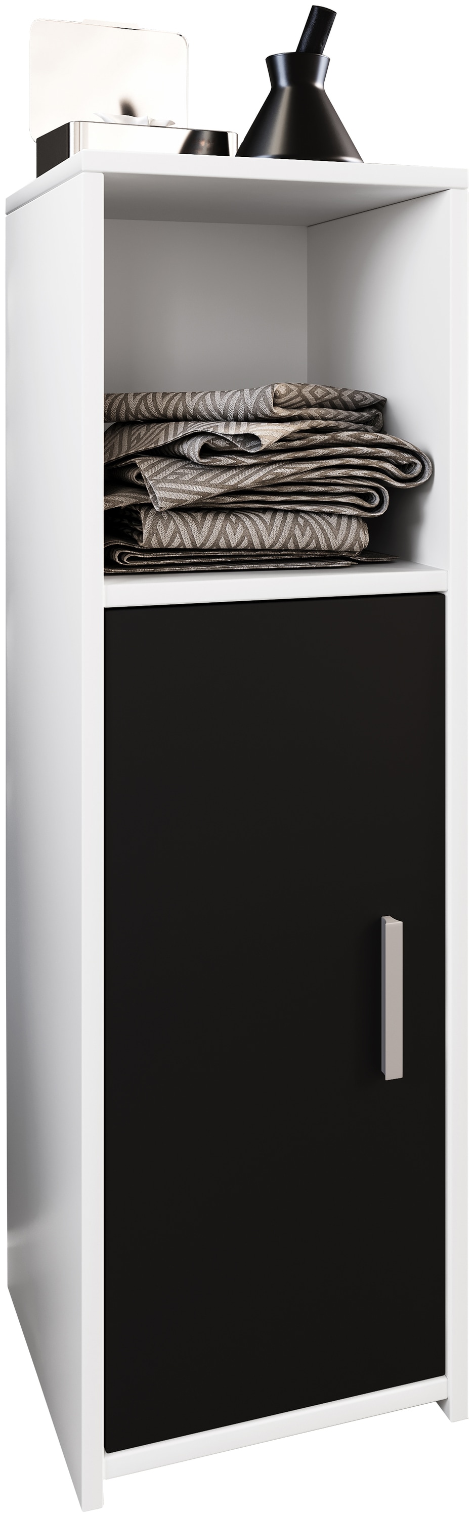 VCM Hochschrank »VCM Holz Midischrank Maße: H. 95 x B. 30 x T. 30 cm | 1 Drehtür und 1 offenes Fach - Zalo L«, (1 St.)