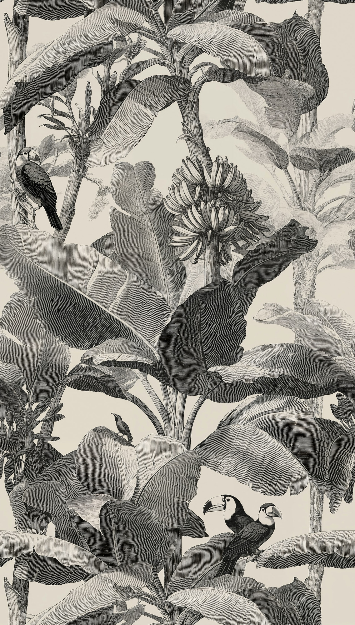 living walls Fototapete »The Wall 4 Botanic – Tropische Bananenbäume Vlies-Fototapete« botanisch | matt | tropisch leicht strukturiert Tropische Bananenbäume mit dekorativer Tiefenwirkung