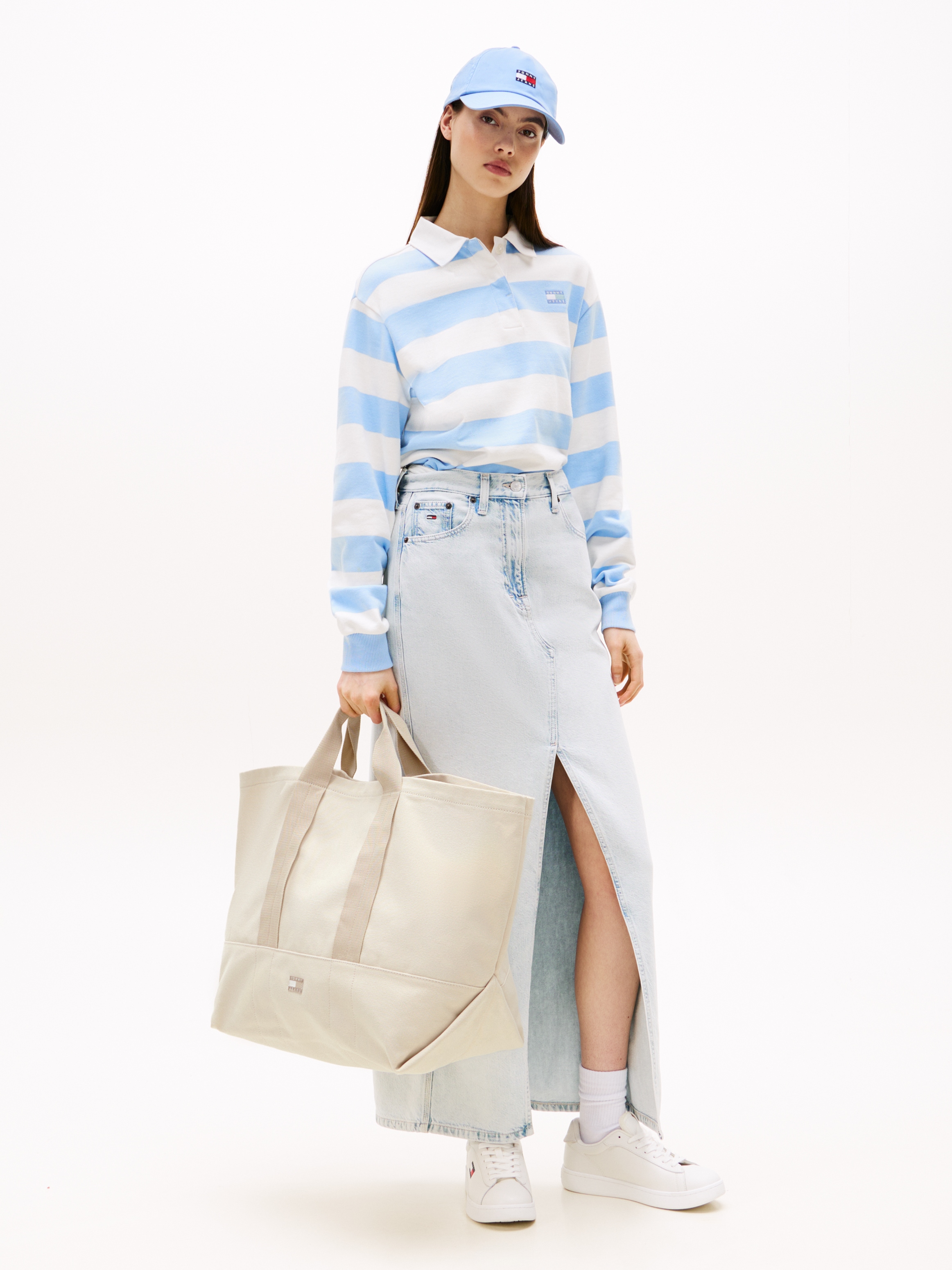 Tommy Jeans Tragetasche »TJW TOTE EDITION CANVAS«, Damen Henkeltasche, Shopper, Schultertasche mit Logo-Schriftzug