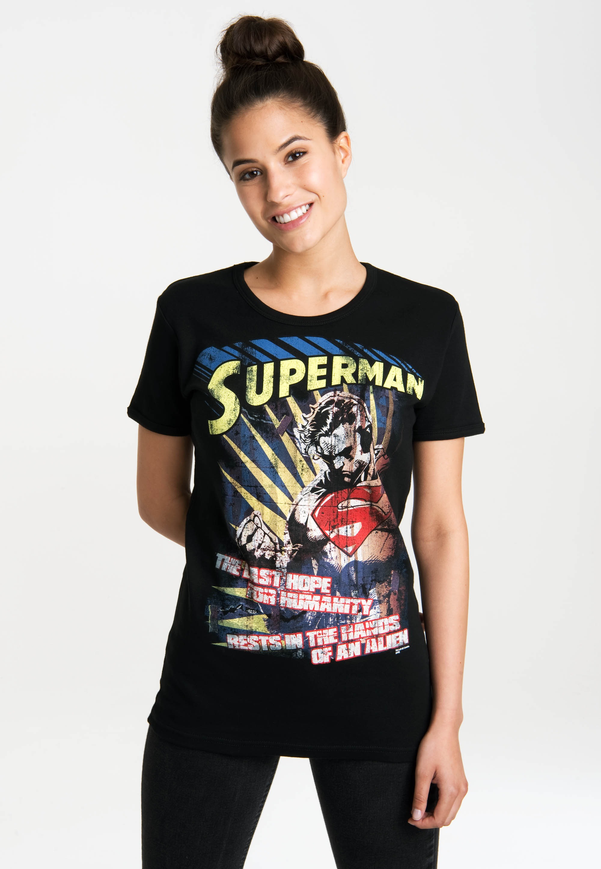 LOGOSHIRT T-Shirt »Superman – The Last Hope«, mit lizenziertem Originaldesign