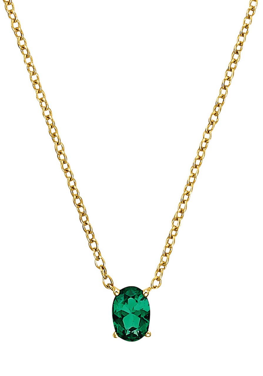 Amor Kette mit Anhänger »Oval, 2033584«, mit Zirkonia (synth.) kaufen