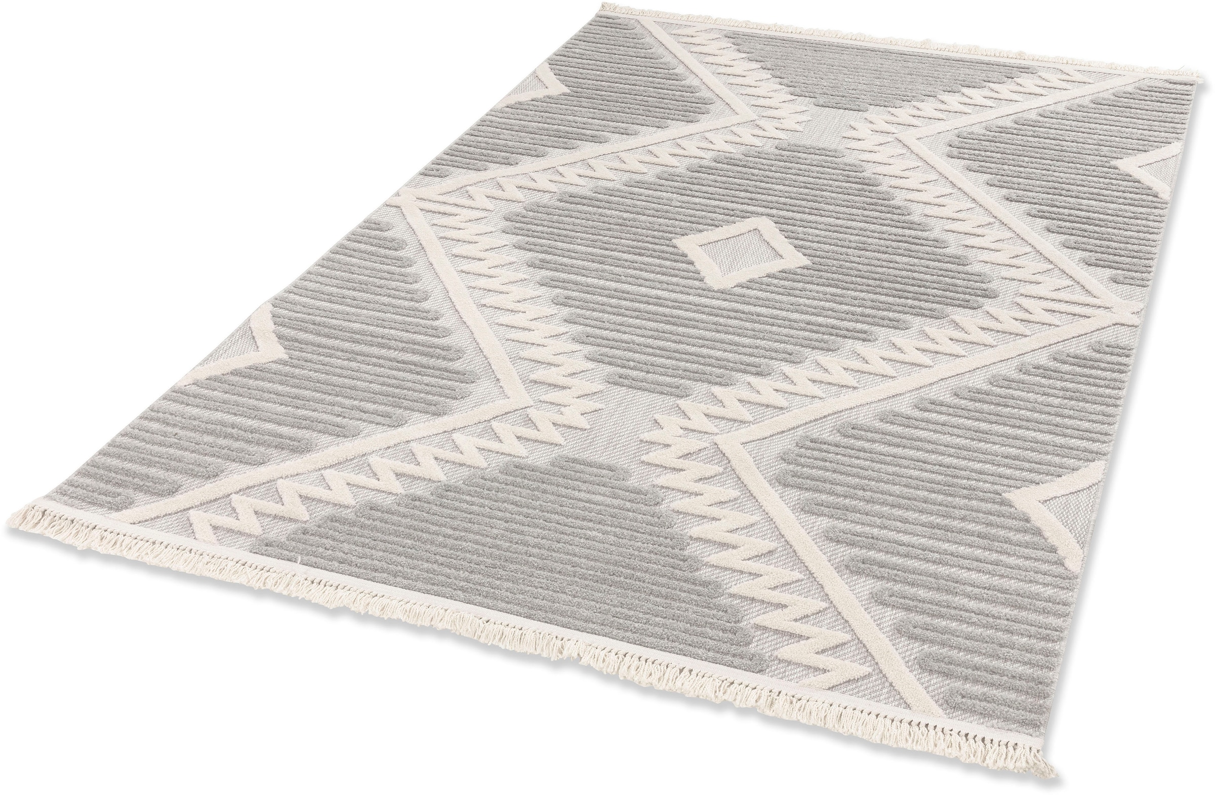 Paco Home Teppich »Coco 201«, rechteckig, Flachgewebe, Rauten Design, In-  und Outdoor geeignet, Wohnzimmer auf Rechnung | BAUR