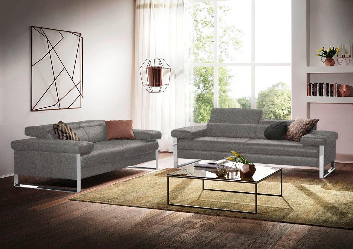 W.SCHILLIG 2-Sitzer »finn«, German Design Award 2016, Fußgestell Chrom glänzend, Breite 210 cm