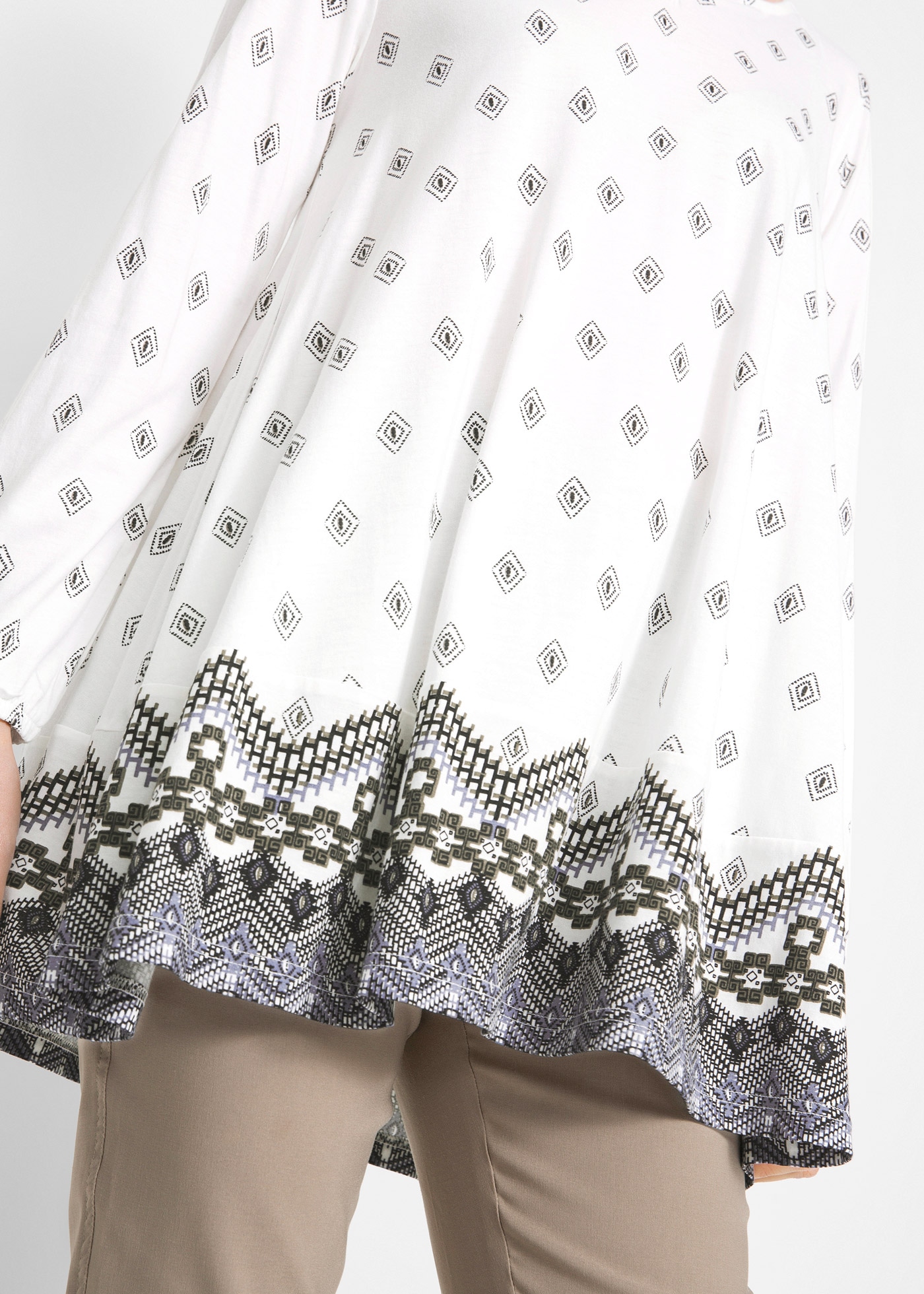 bonprix Tunikashirt »Shirt-Tunika aus Baumwoll-Viskose-Mix« A-Linie Passform, extra weite Schnittführung, Casual Stil