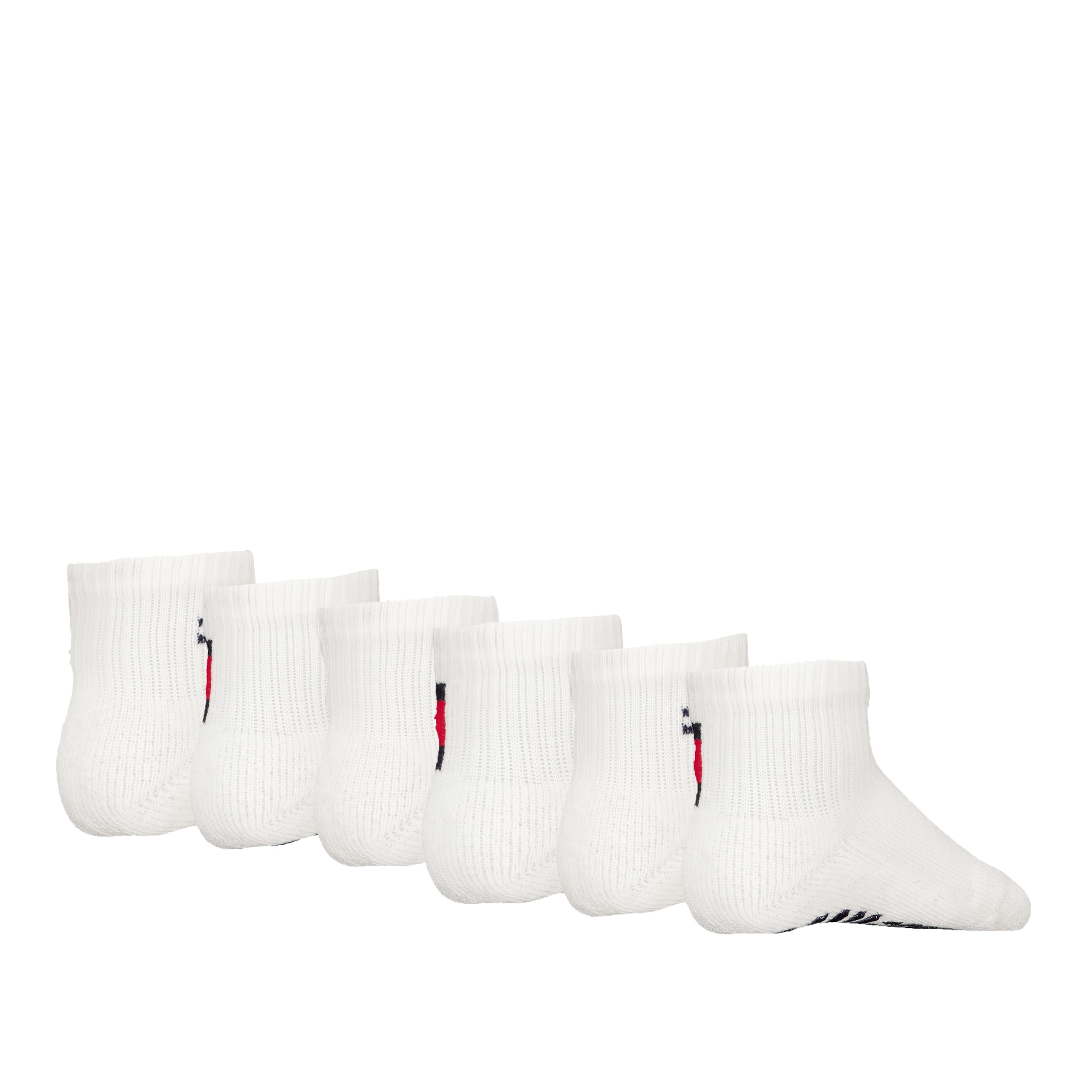 Tommy Hilfiger Kurzsocken »TH KIDS ICONIC SPORTS QUARTER 6P ECOM«, (6 Paar), Gepolsterte Sohle für Stoßdämpfung und zusätzlichen Komfort