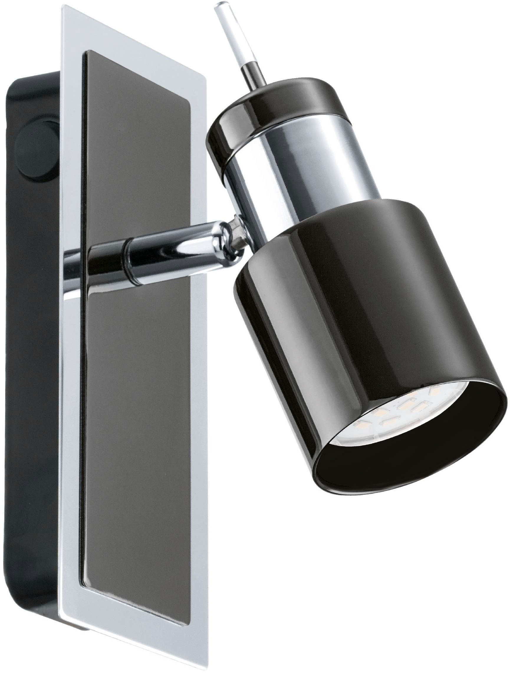 EGLO Deckenleuchte »Davida 1 Deckenlampe, Deckenspot aus Metall, Wohnzimmerlampe, GU10« GU10 1 Stk. Spot - L16,5 x B7 cm - nickel-nero - 1X4,6W inkl.