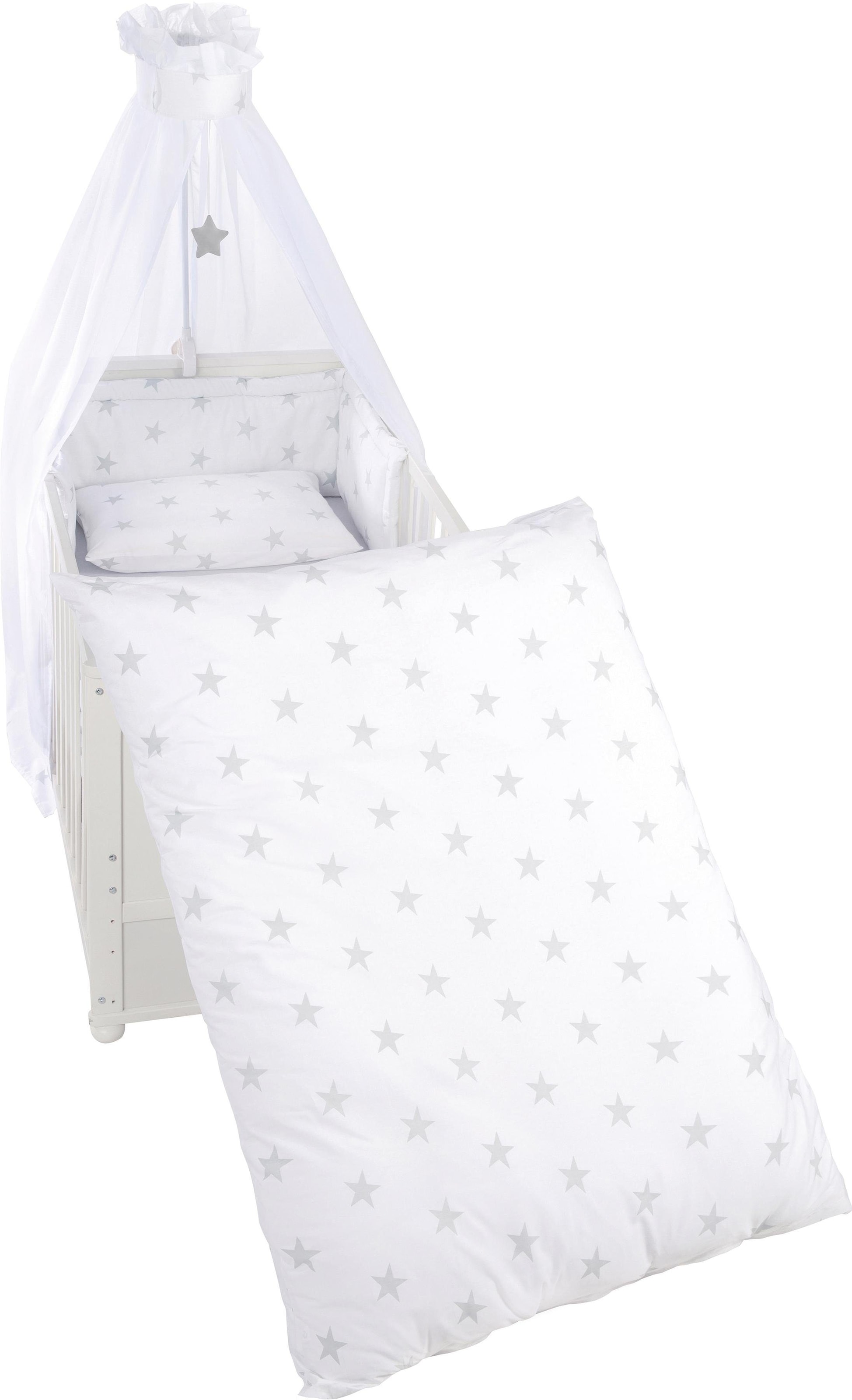 Himmelbettgarnitur »Little Stars«, 4tlg., mit Bettwäsche, Nestchen und Himmel
