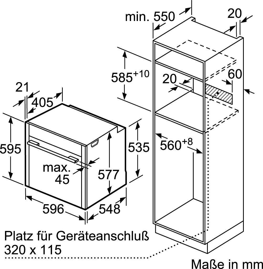 NEFF Einbaubackofen »B45CR22N0«, N 70, B45CR22N0, mit Teleskopauszug nachrüstbar, easyClean, Slide&Hide®