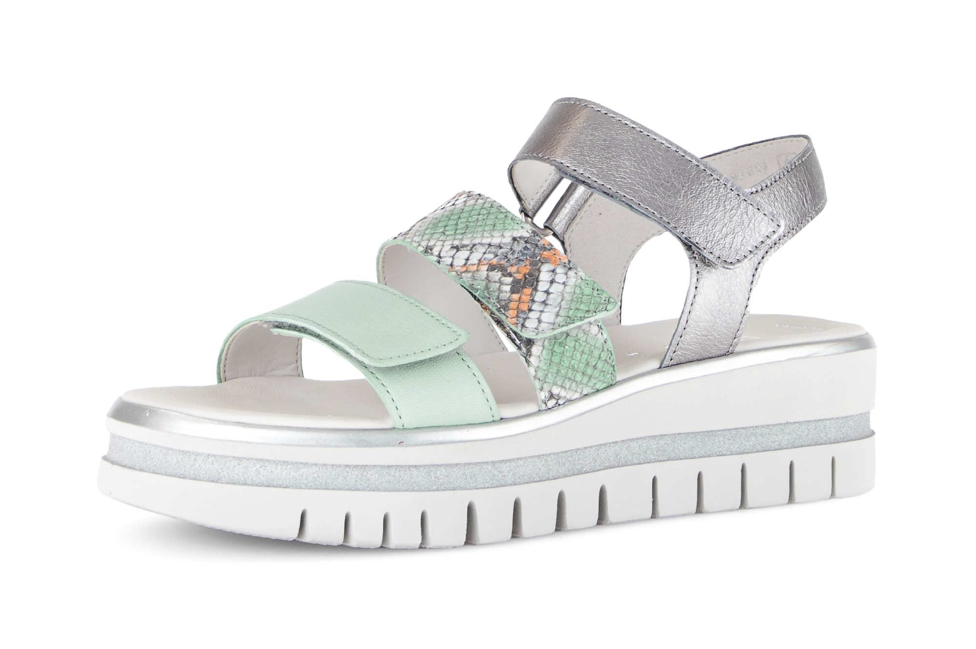 Gabor Keilsandalette Plateau, Riemchensandale, Sommerschuh mit Kontrastbesa günstig online kaufen