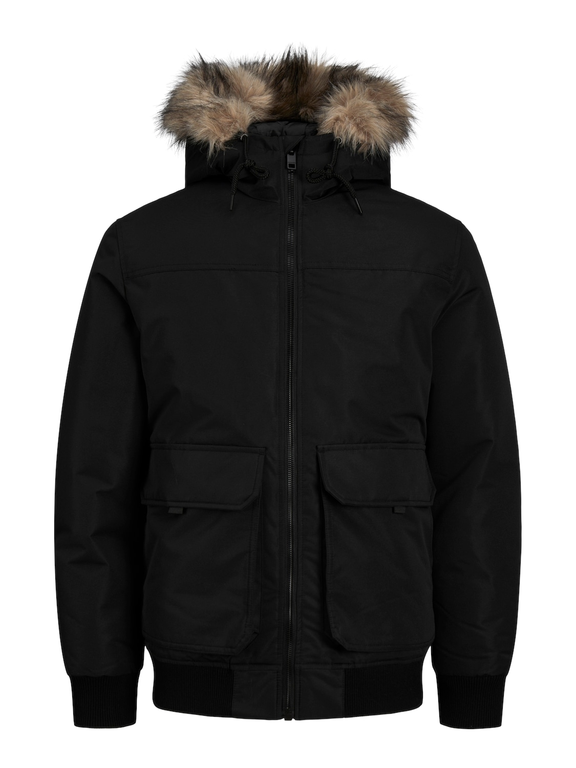 Jack & Jones Bomberjacke "JJCONSTRUCT FAUX FUR BOMBER", mit Kapuze, Kapuze günstig online kaufen