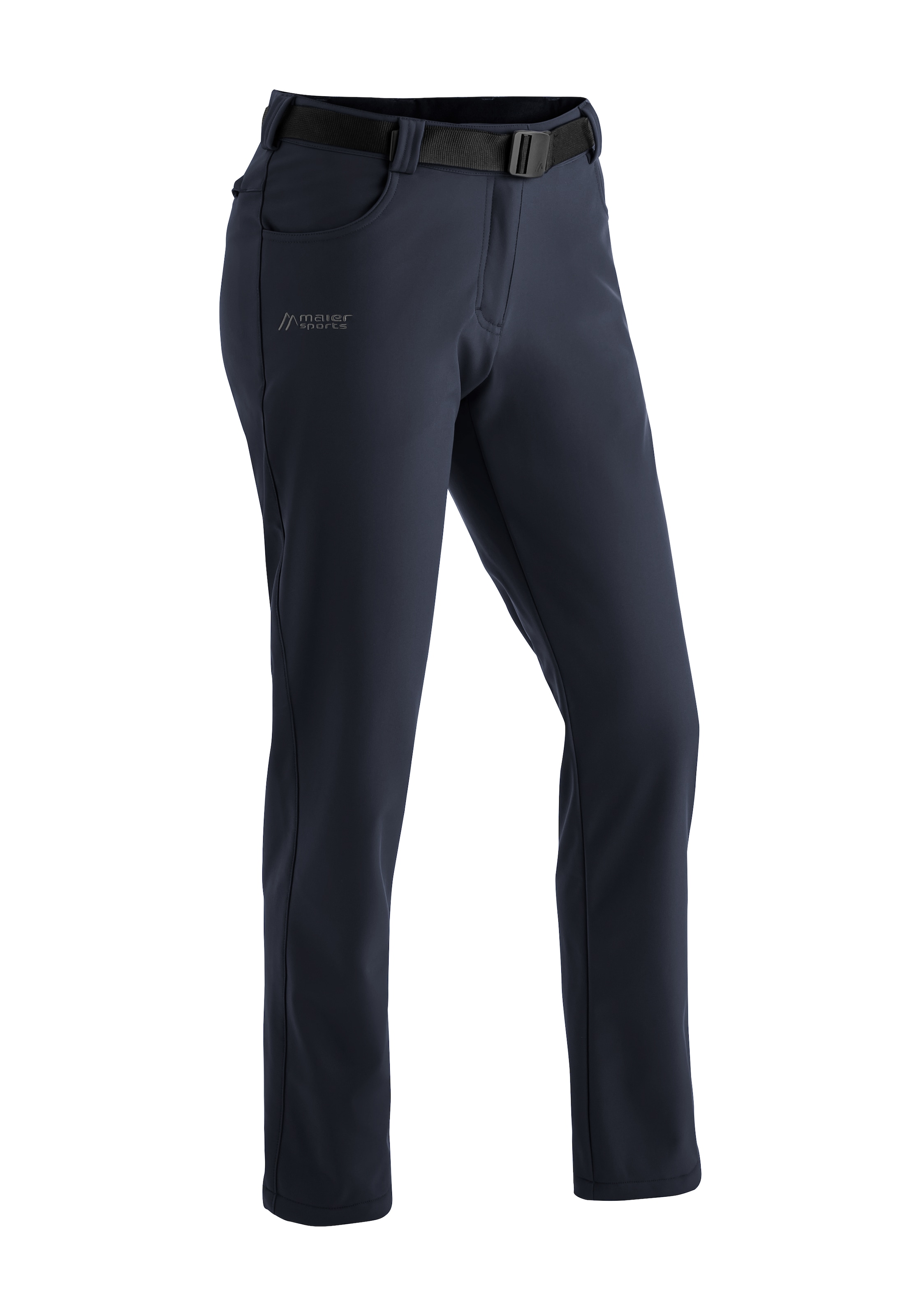 Maier Sports Funktionshose "Perlit W", warme Damen Softshellhose, Winter Outdoorhose, winddicht, Regular Fit