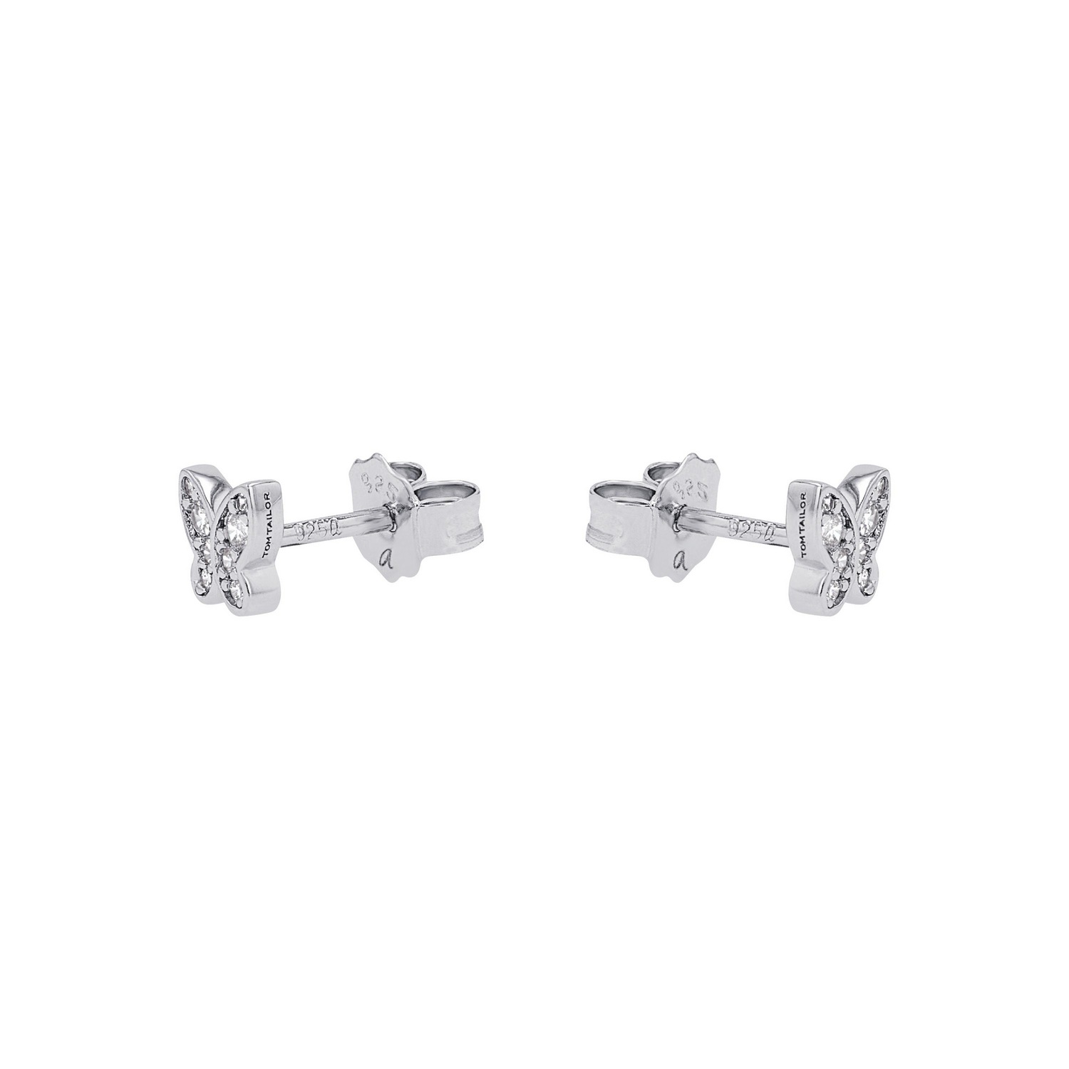 TOM TAILOR Paar Ohrstecker »Schmuck Geschenk Silber 925 Schmetterling« mit Zirkonia (synth.)