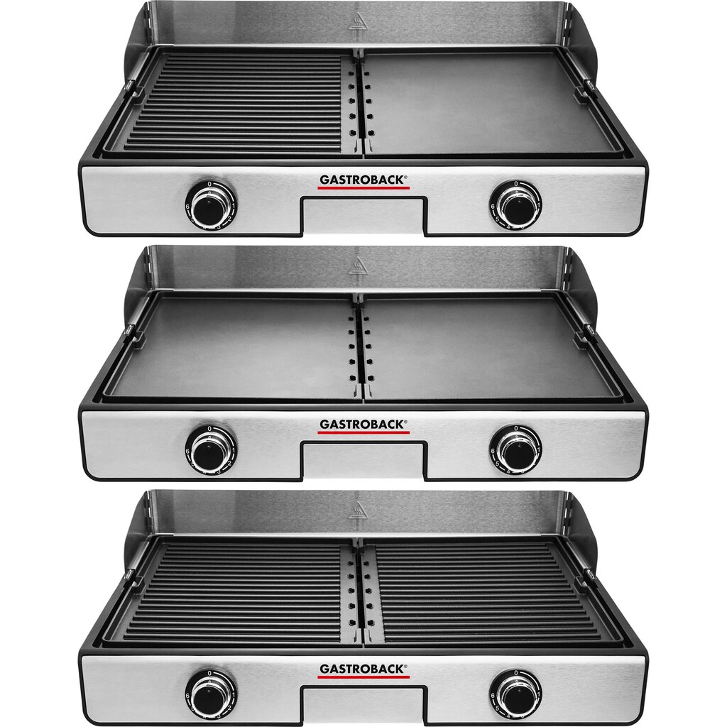 Gastroback Tischgrill »42524 Design Plancha & BBQ«, 2000 W