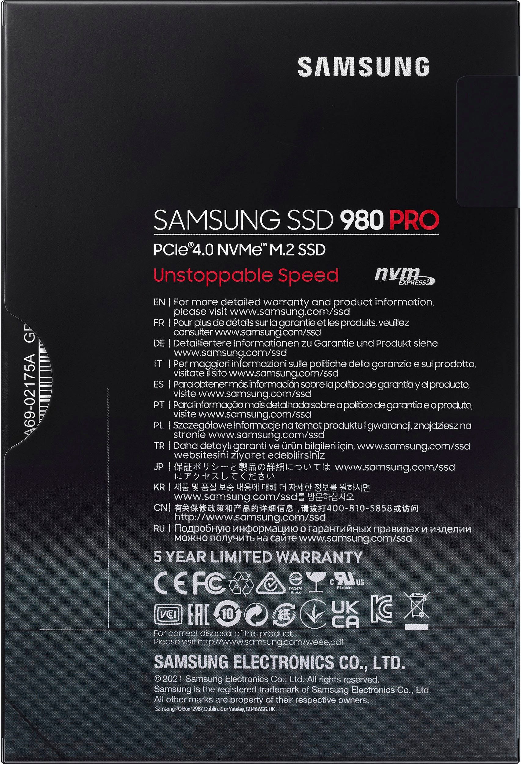 Samsung interne SSD »980 PRO 2TB SSD + PS5 DualSense«, Anschluss M.2 PCIe 4.0